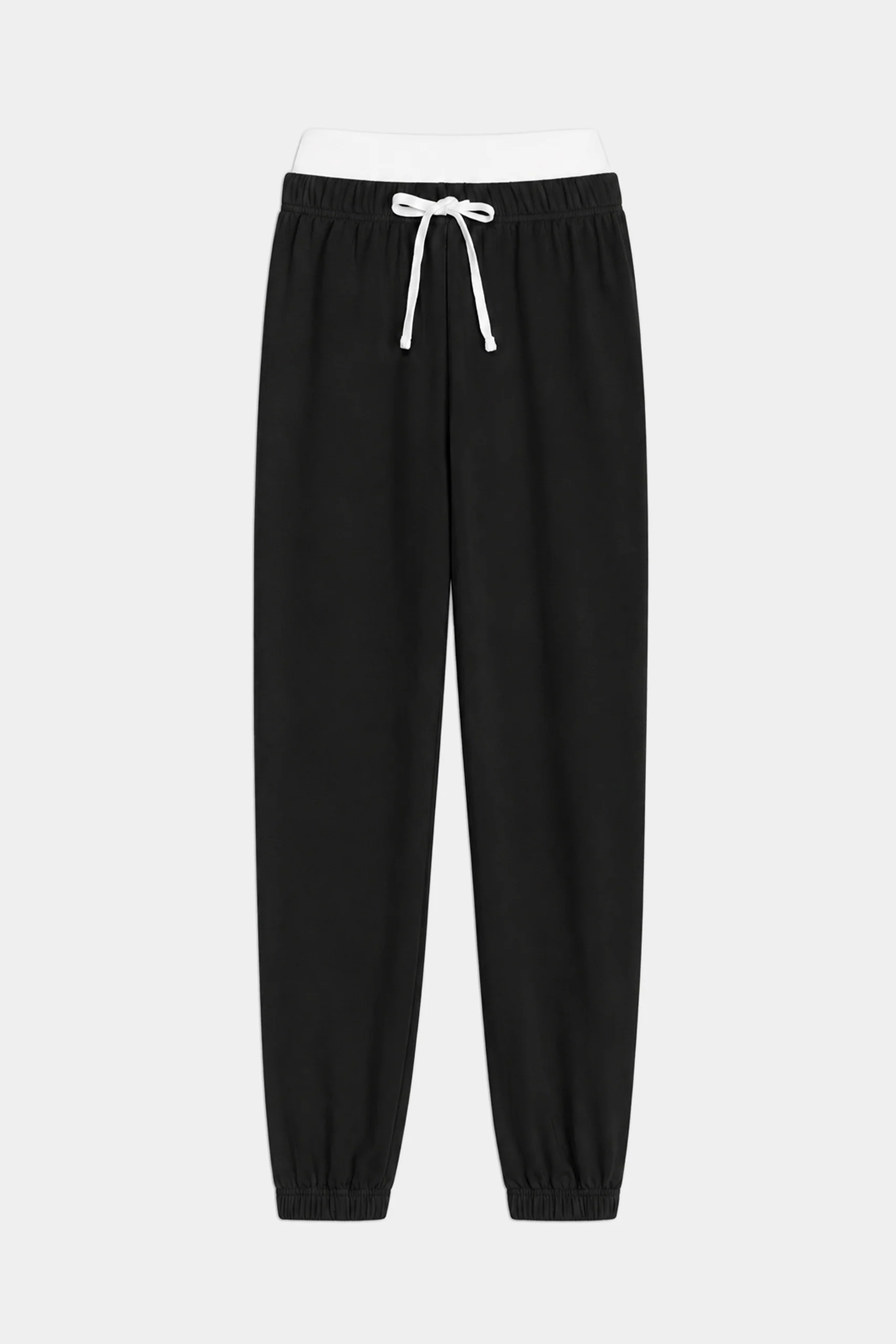 Andie Dual Waist Sweatpant - Black/White - Image 7