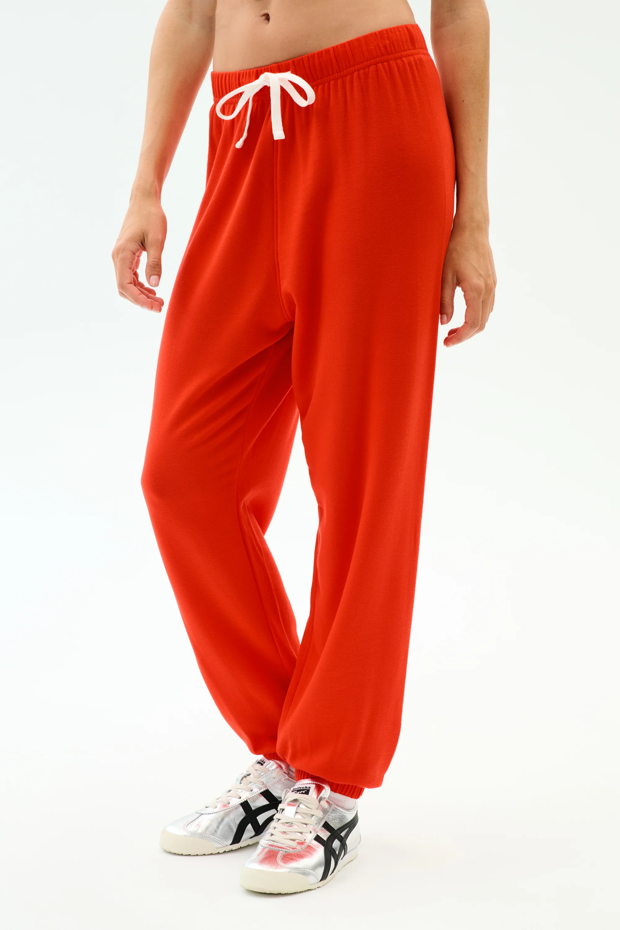 Andie Oversized Fleece Sweatpant - Lotus Red - Image 2