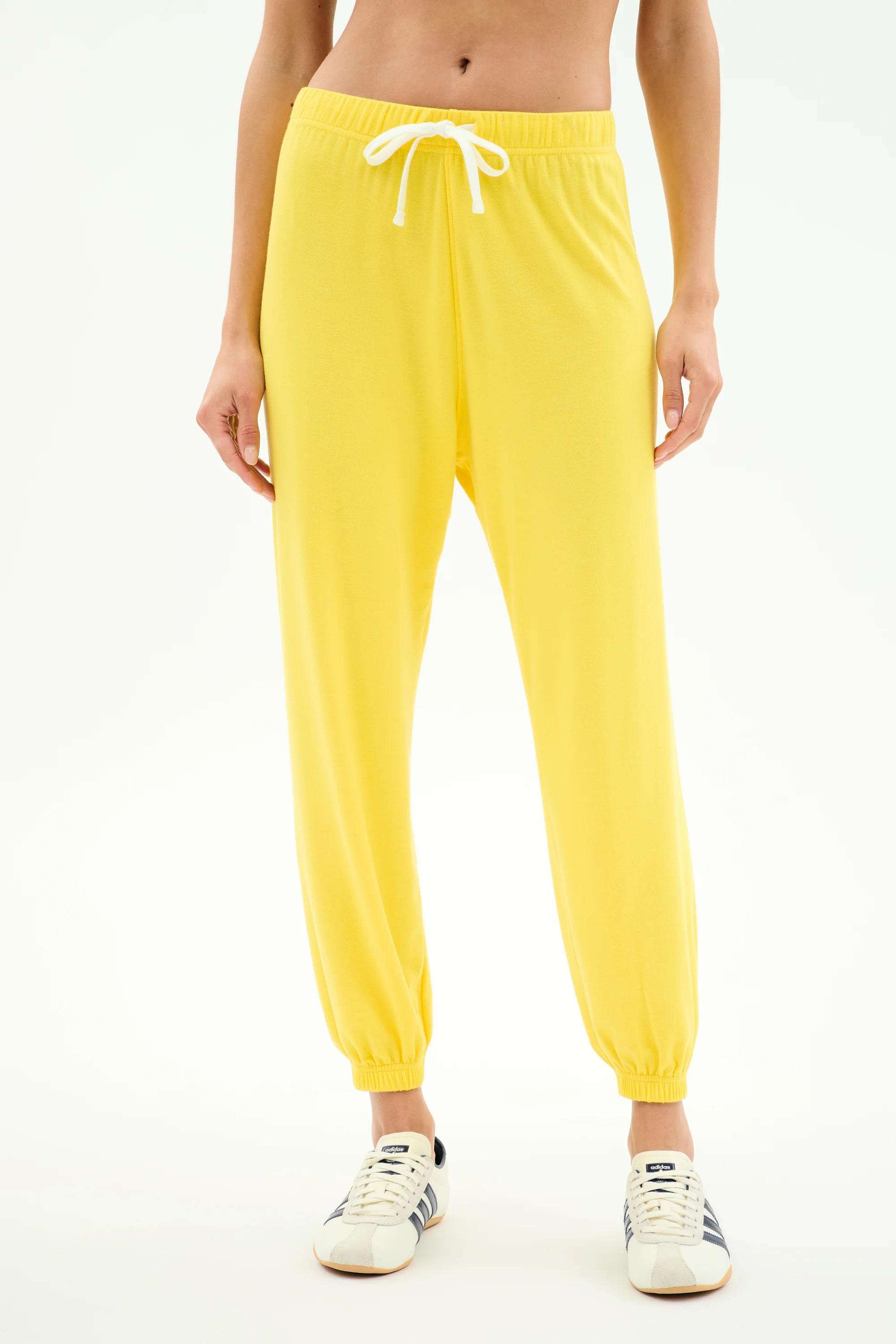 Andie Oversized Fleece Sweatpant - Bright Yellow - Image 2