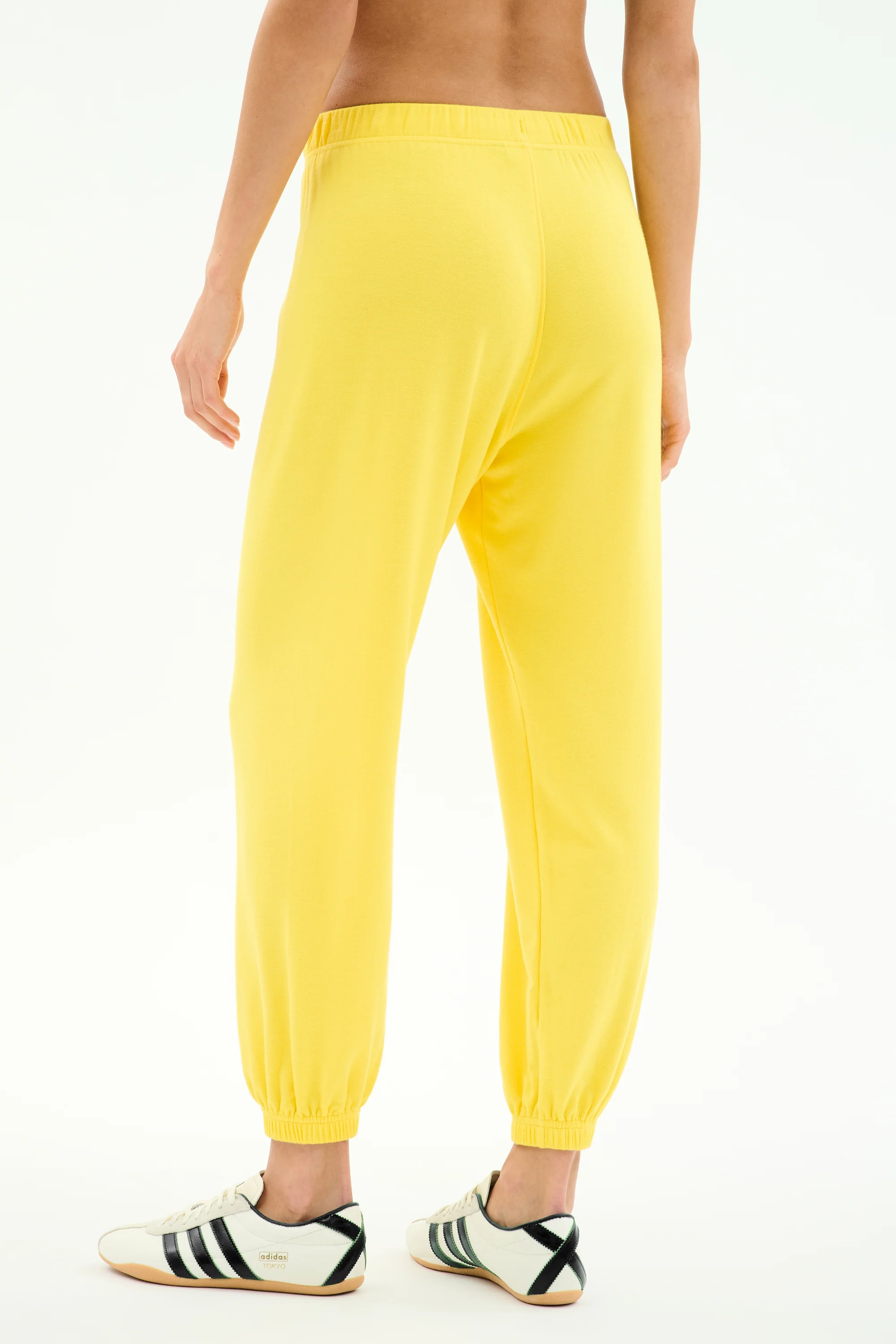 Andie Oversized Fleece Sweatpant - Bright Yellow - Image 3