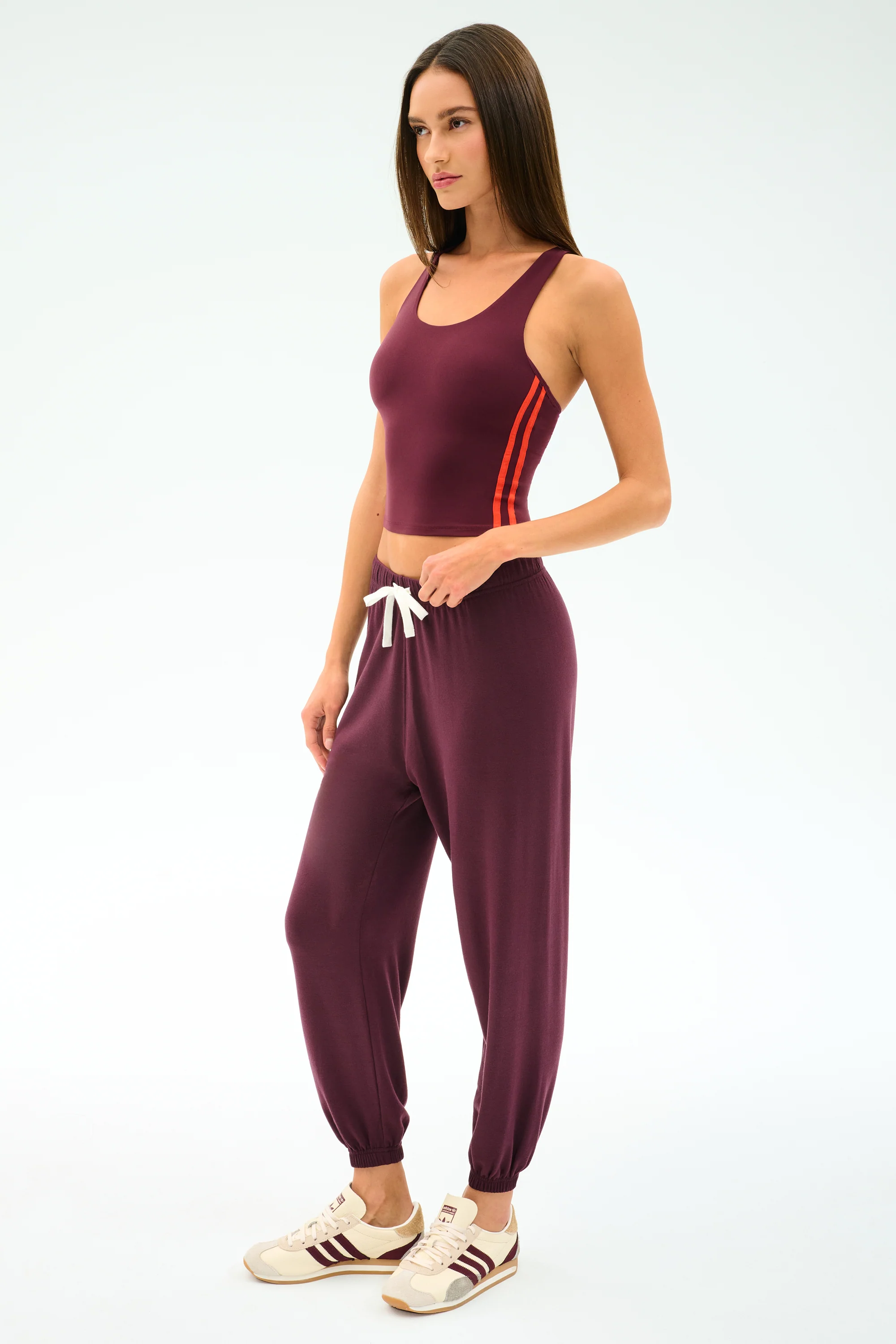 Andie Oversized Fleece Sweatpant - Dk Cherry - Image 5