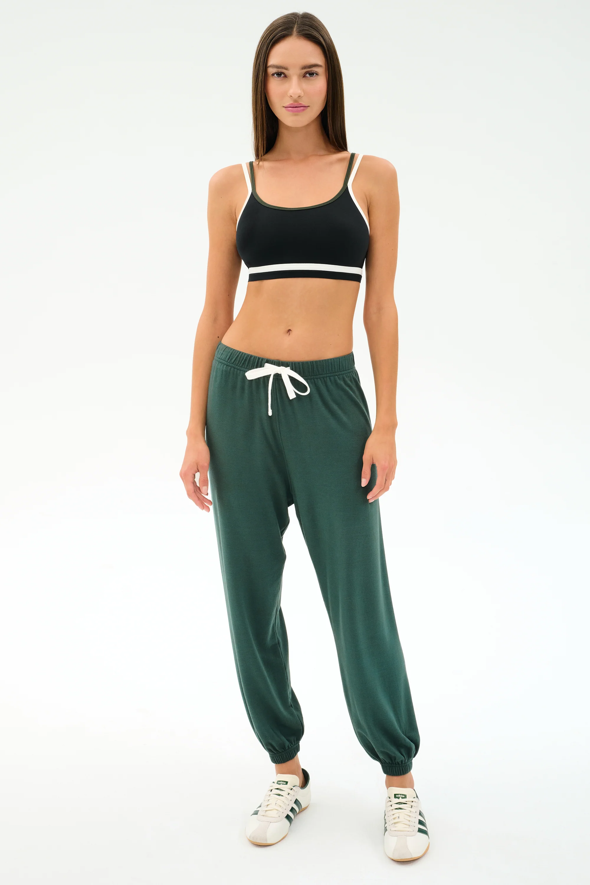 Andie Oversized Fleece Sweatpant - Military - Image 4