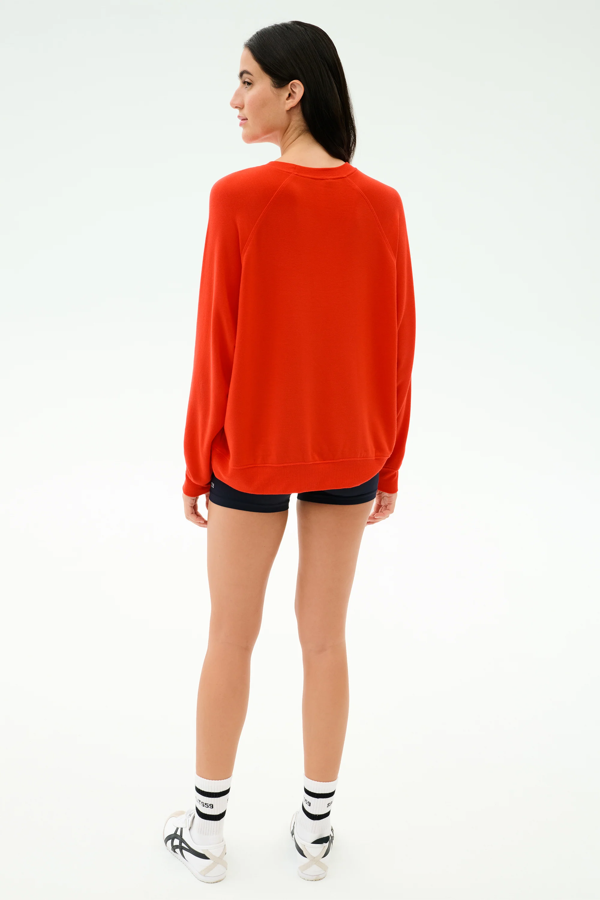 Andie Oversized Fleece Sweatshirt - Lotus Red - Image 6