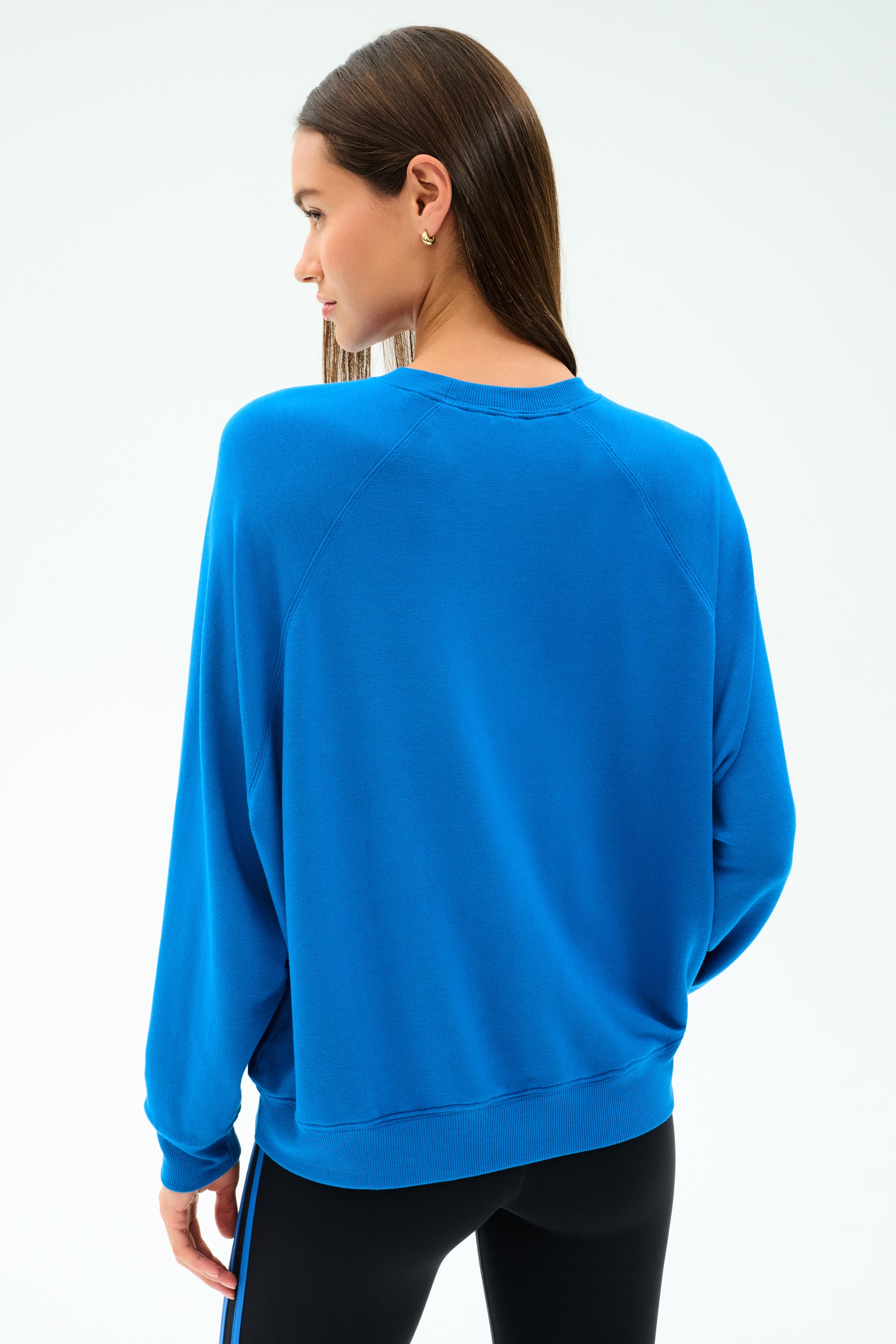 Andie Oversize Fleece Sweatshirt - Classic Blue - Image 3