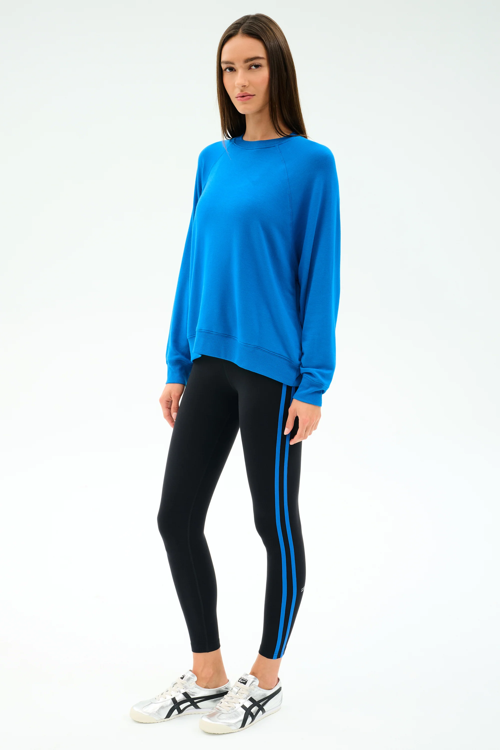 Andie Oversize Fleece Sweatshirt - Classic Blue - Image 4