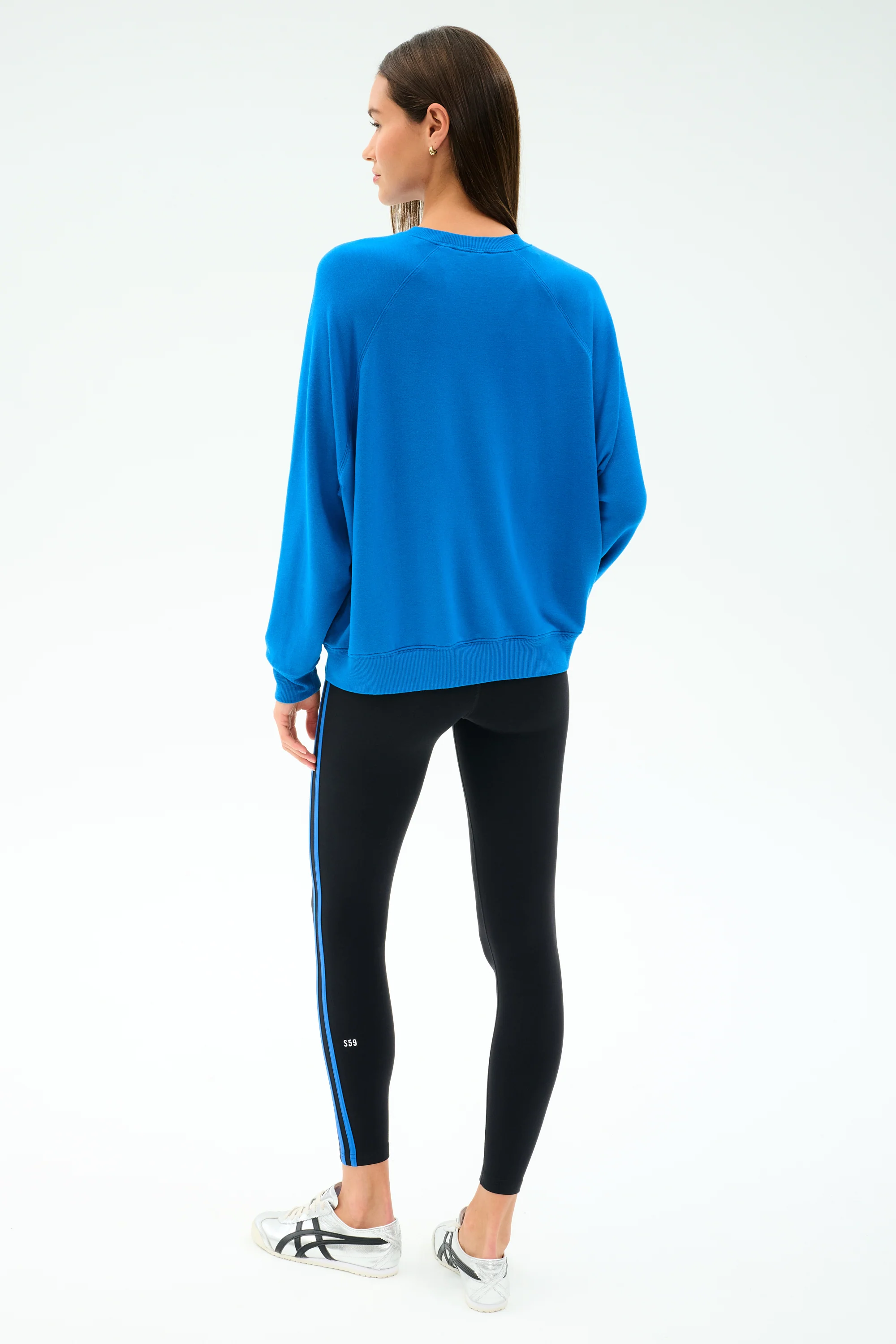 Andie Oversize Fleece Sweatshirt - Classic Blue - Image 5