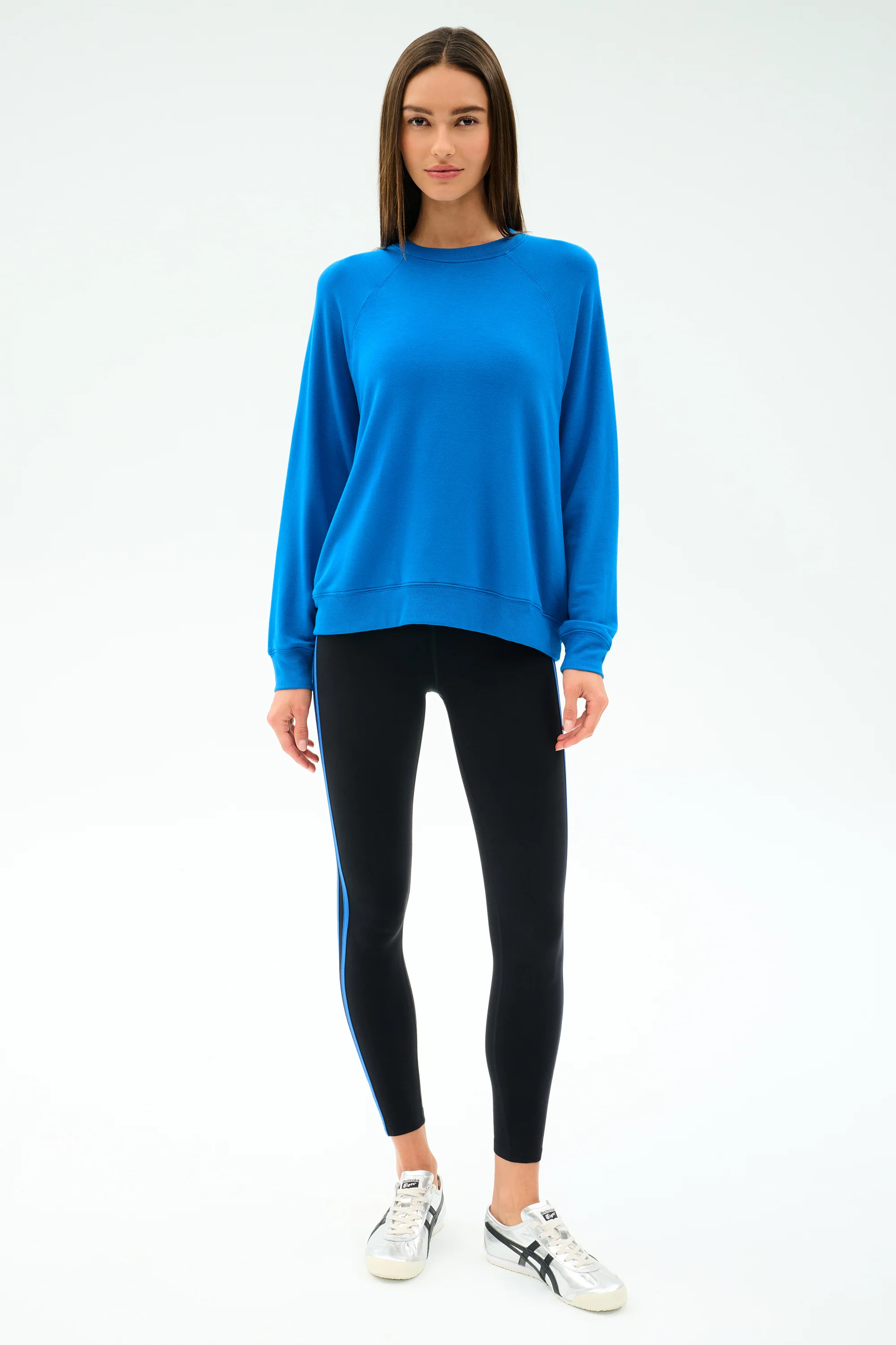 Andie Oversize Fleece Sweatshirt - Classic Blue - Image 6