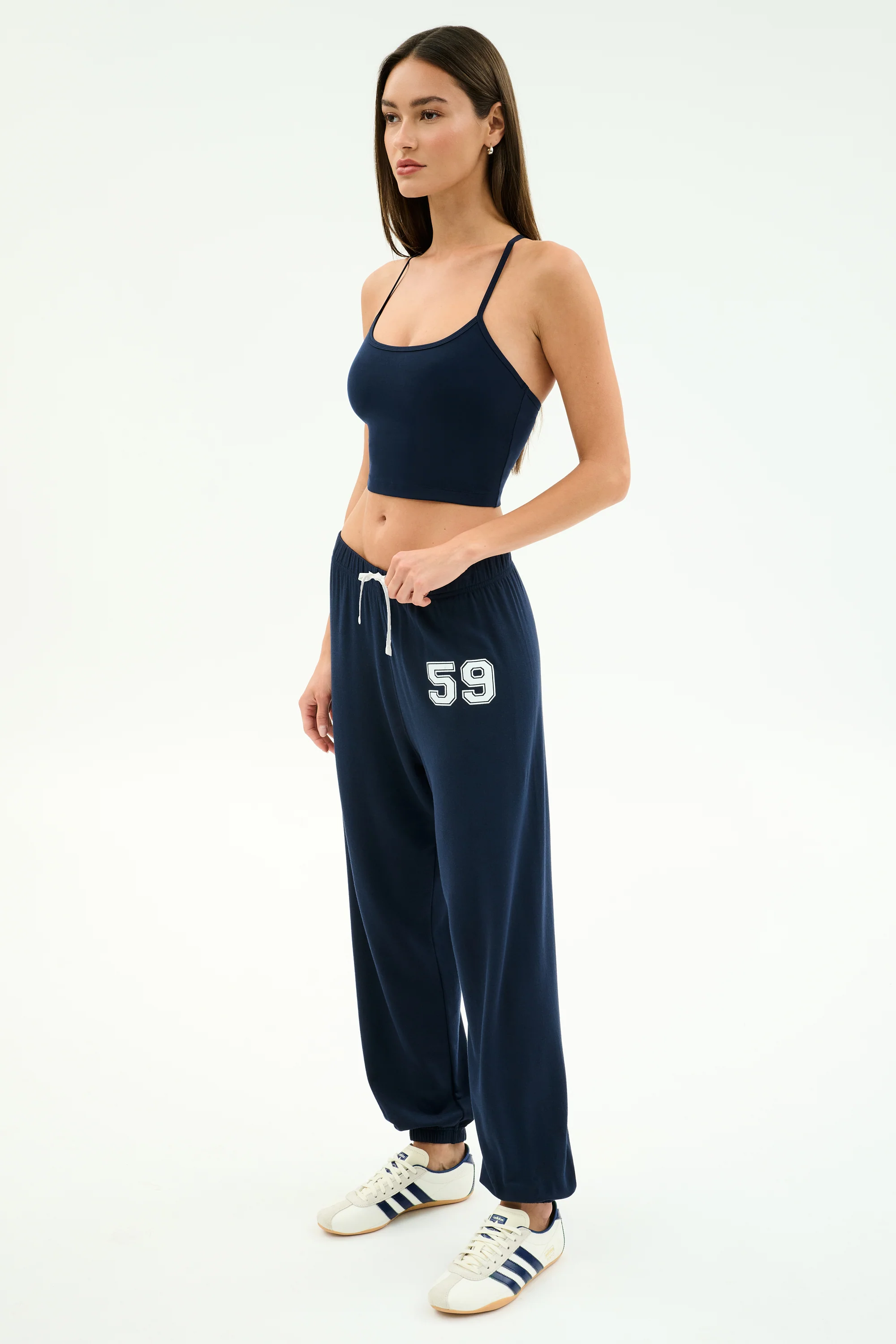 Andie Oversized Fleece Varsity 59 Sweatpant - Indigo/59 - Image 5