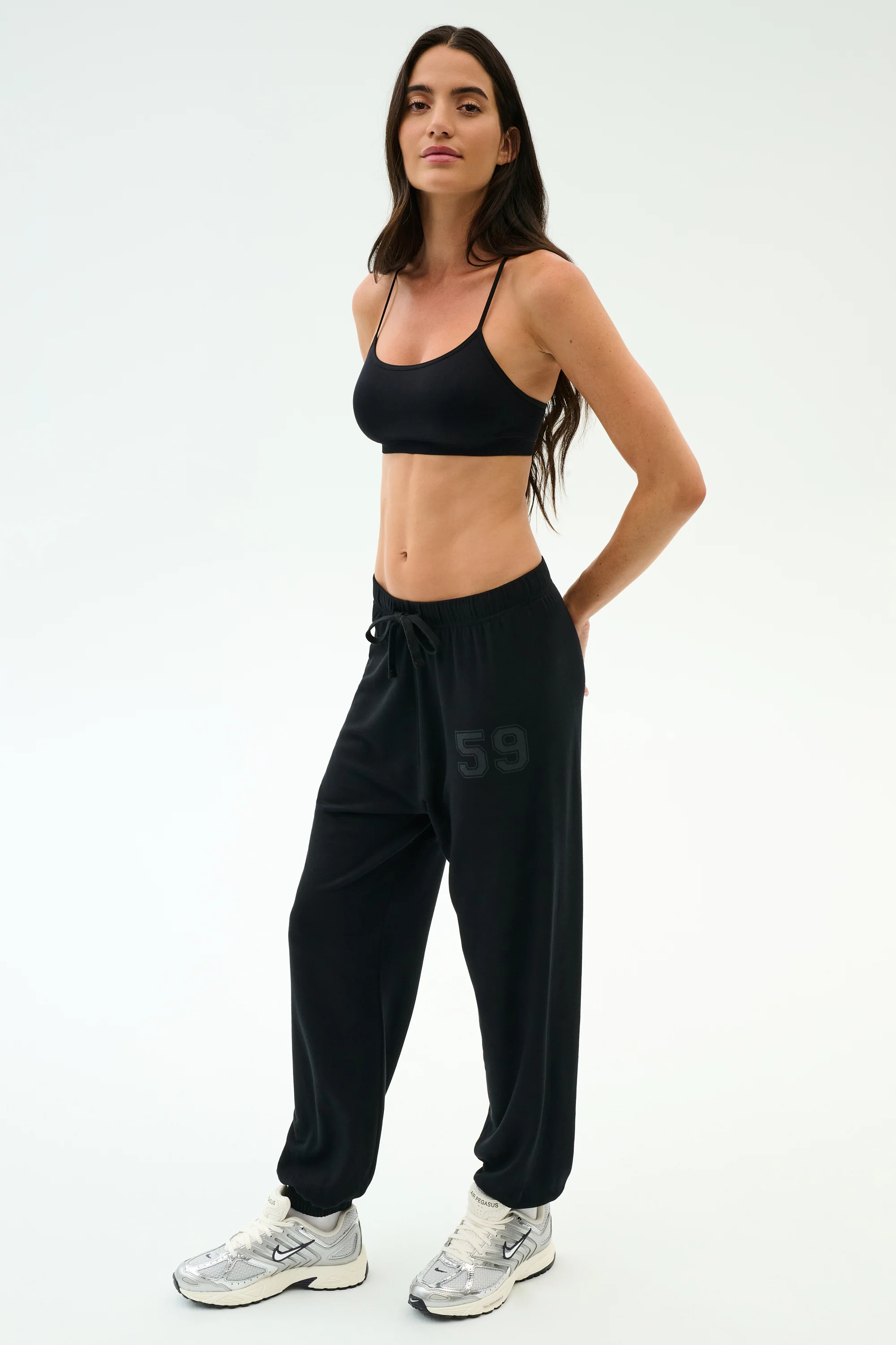 Andie Oversized Fleece Varsity 59 Sweatpant - Black/59 - Image 5