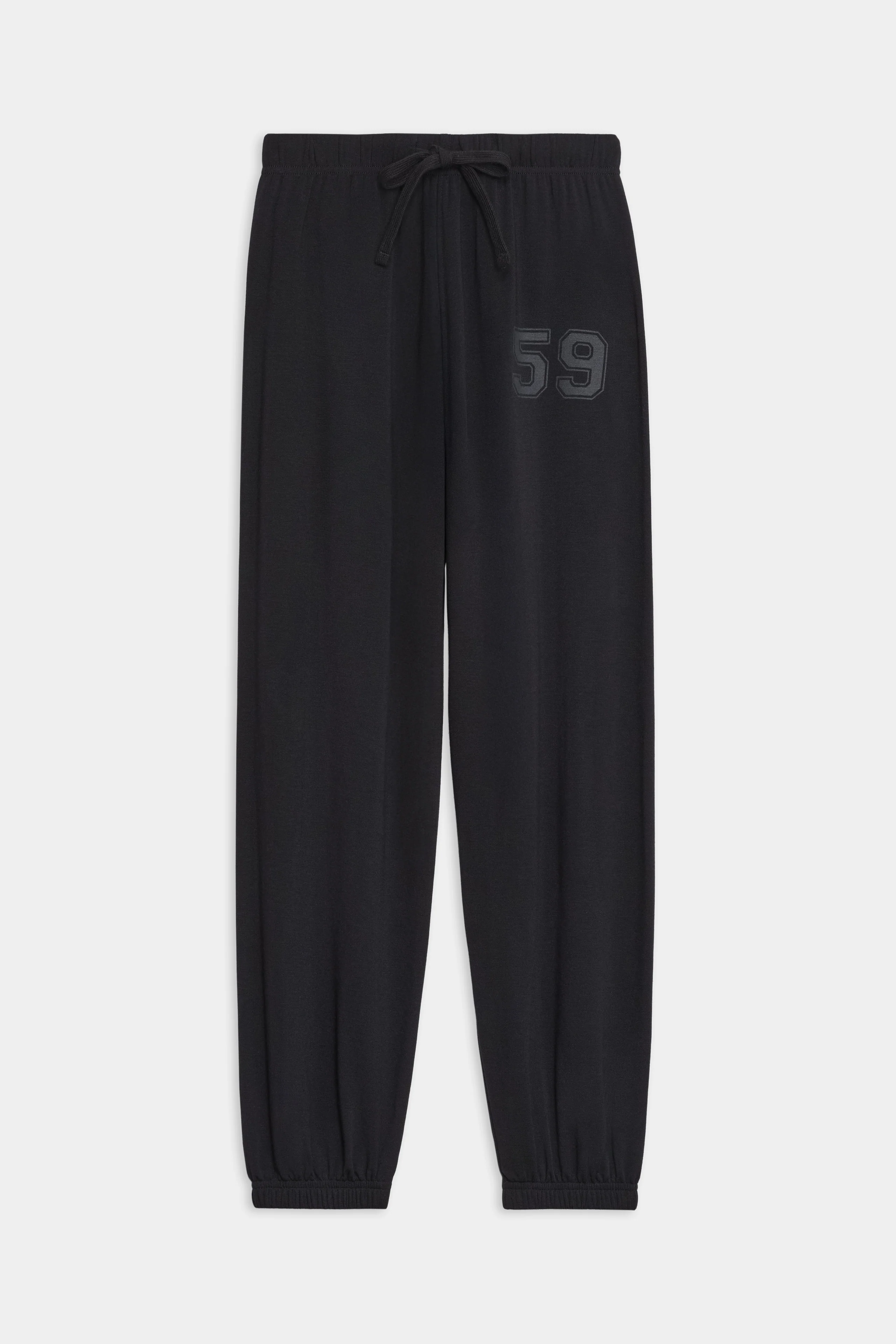 Andie Oversized Fleece Varsity 59 Sweatpant - Black/59 - Image 7