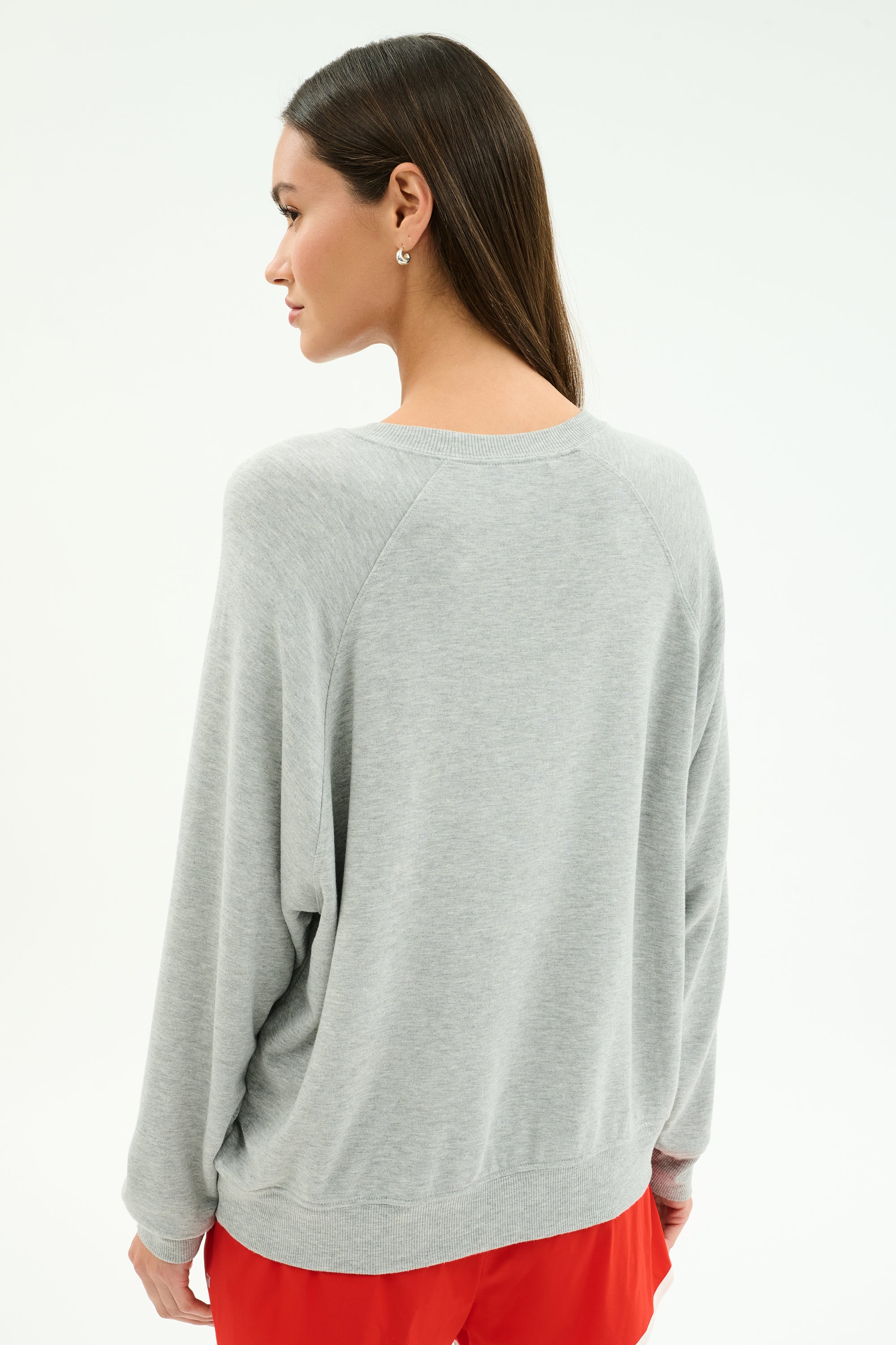 Andie Oversized Fleece Varsity Graphic Sweatshirt - Heather Grey/Splits59 Los Angeles - Image 3