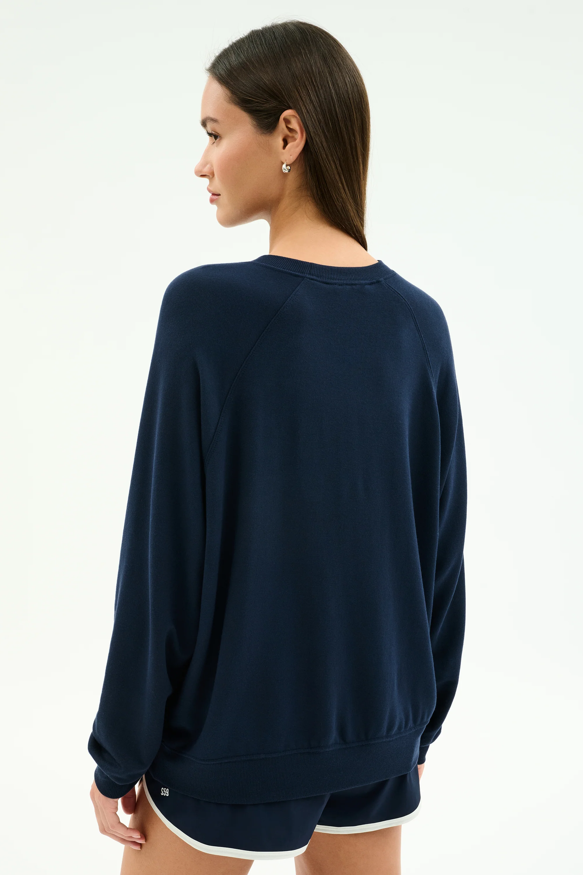 Andie Oversized Fleece Varsity Graphic Sweatshirt - Indigo/Splits59 Los Angeles - Image 3
