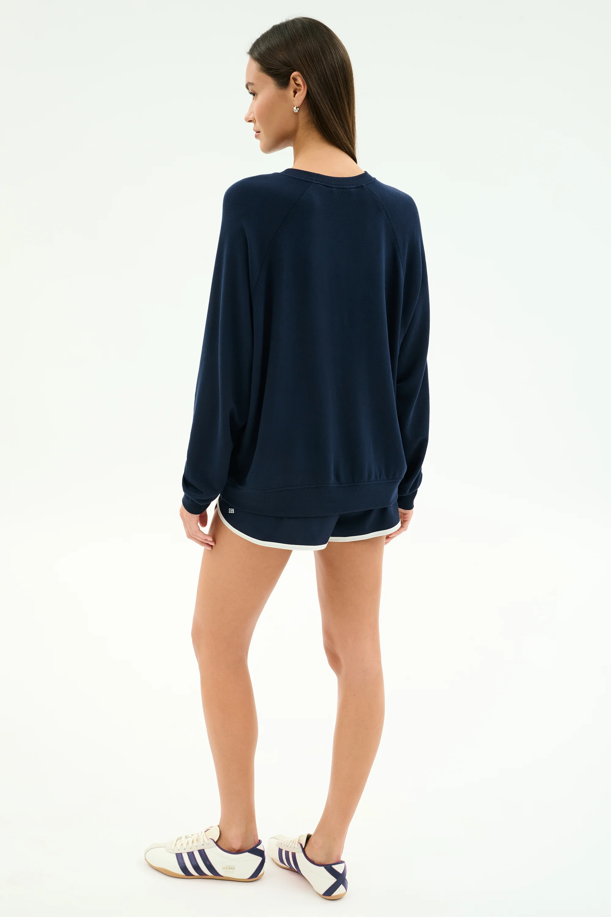 Andie Oversized Fleece Varsity Graphic Sweatshirt - Indigo/Splits59 Los Angeles - Image 6