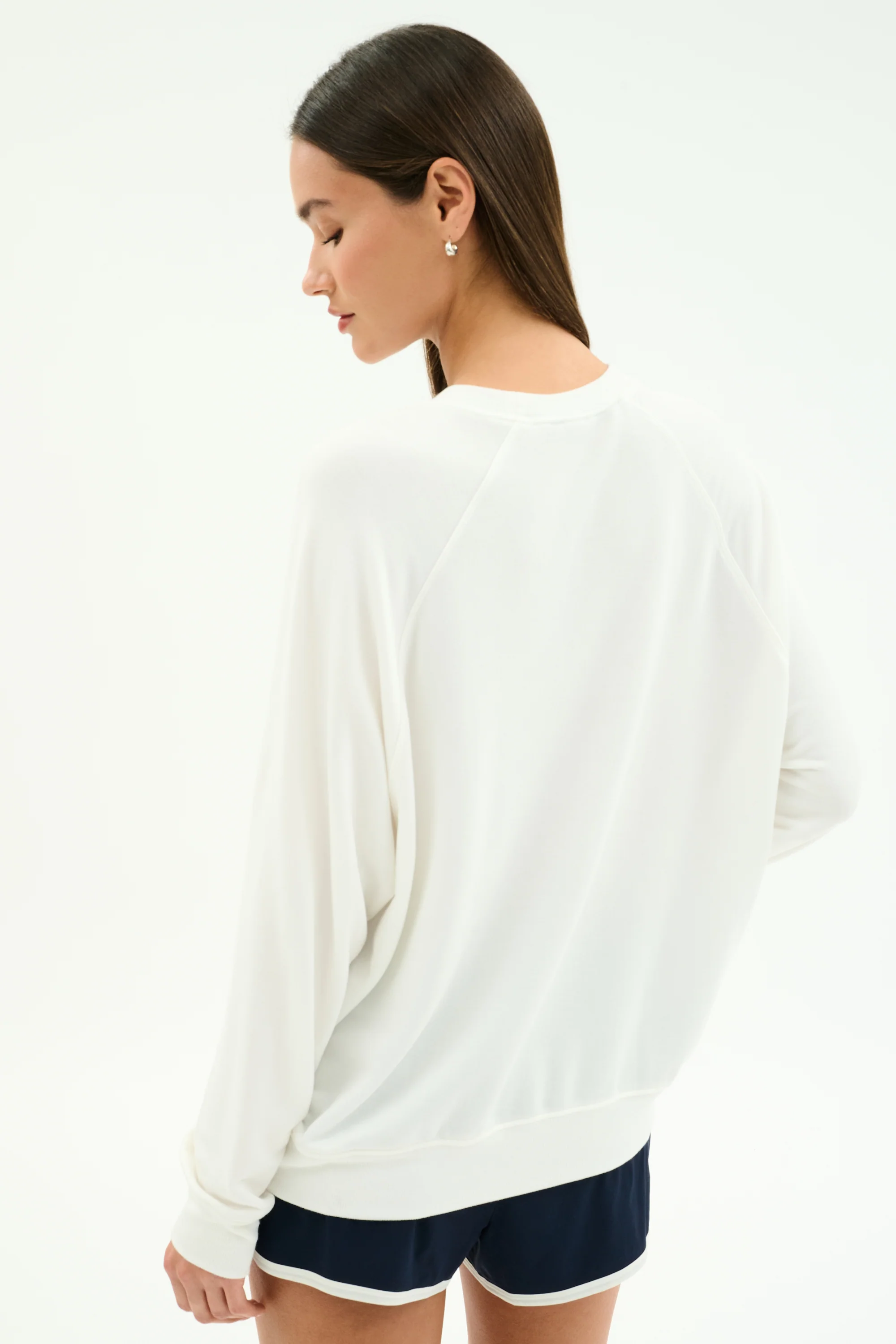 Andie Oversized Fleece Varsity Graphic Sweatshirt - White/Splits59 Los Angeles - Image 3