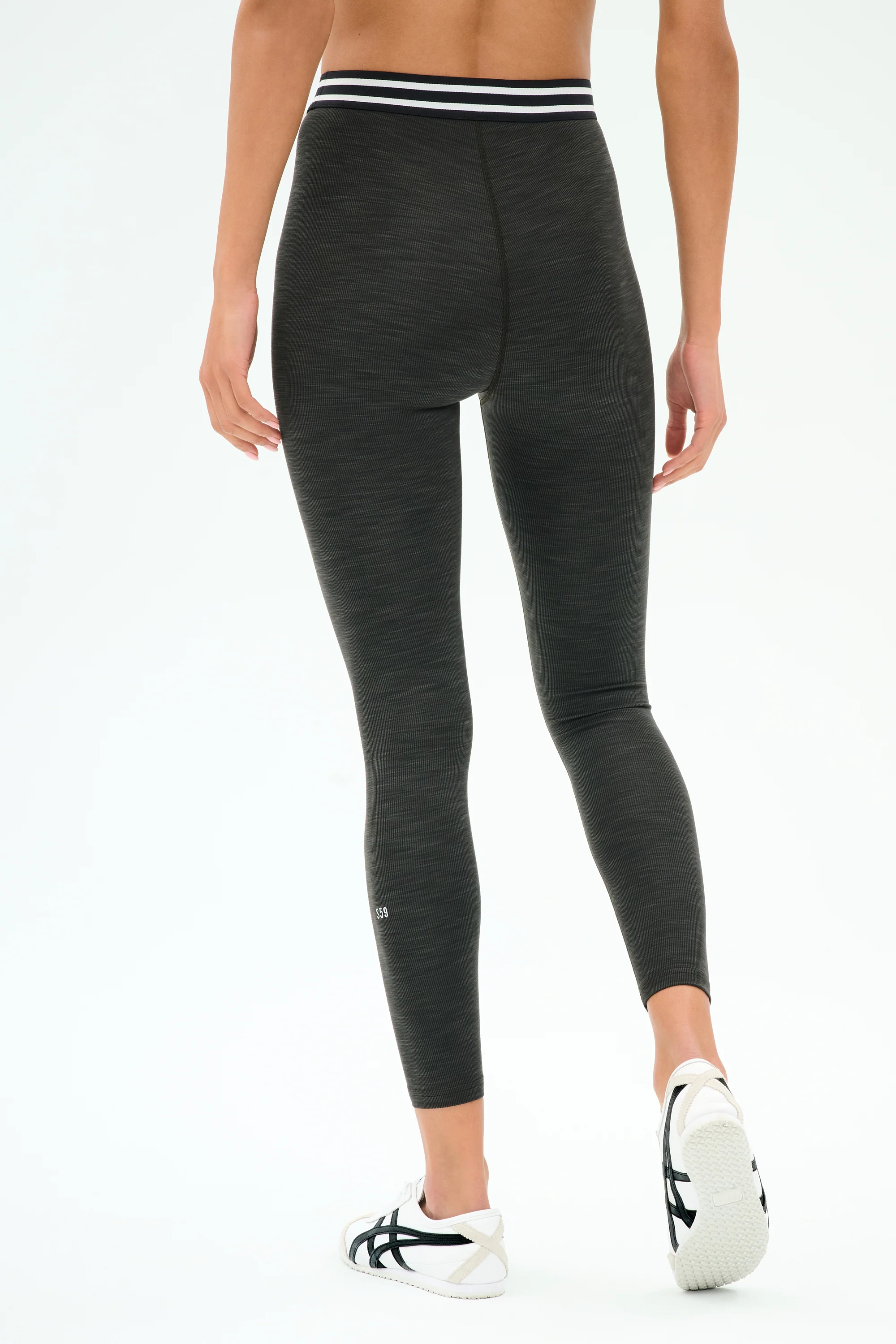Bailey Active Rib High Waist 7/8 - Heather Graphite - Image 3