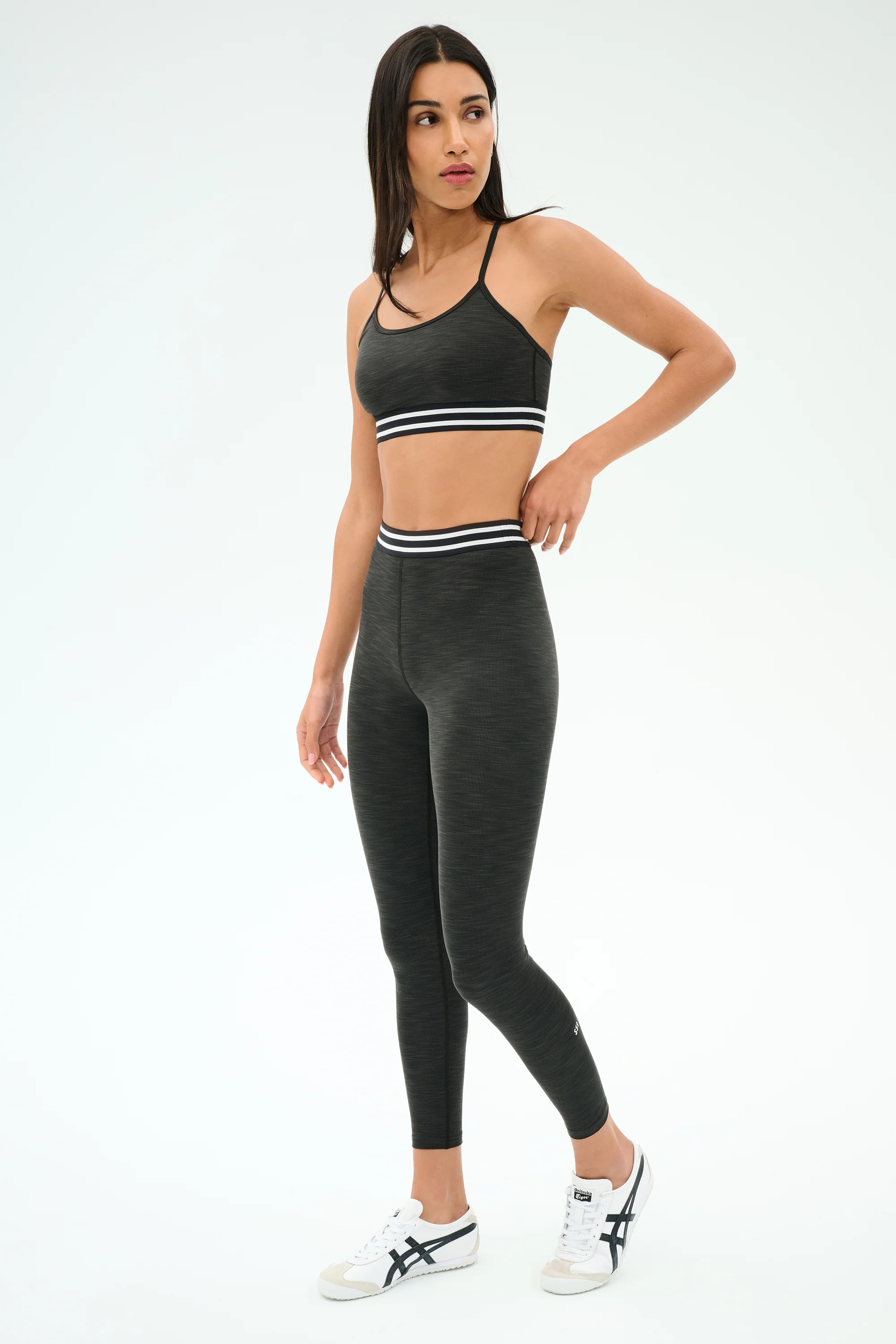 Bailey Active Rib High Waist 7/8 - Heather Graphite - Image 5