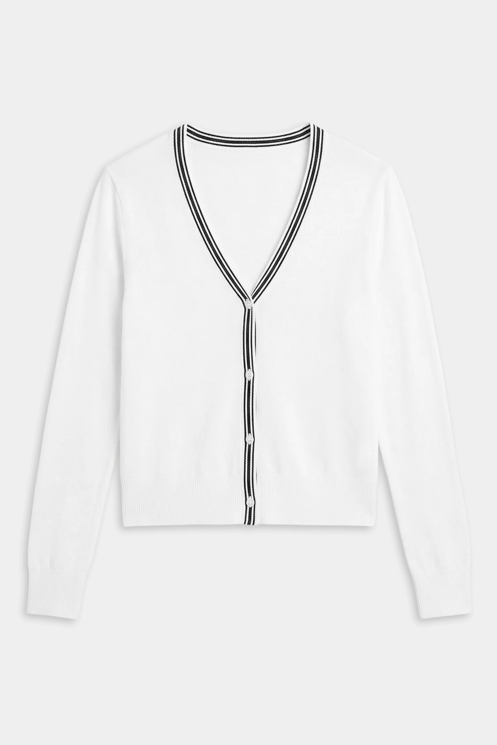 Bekah Knit Cardigan - White/Indigo - Image 7