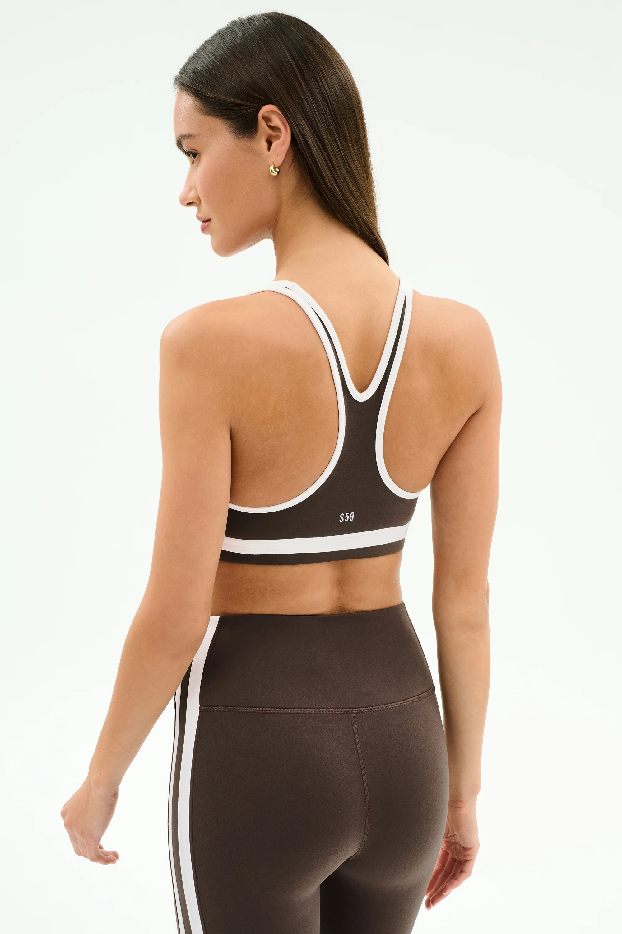 Bianca Rigor Bra - Dark Chocolate/White - Image 3