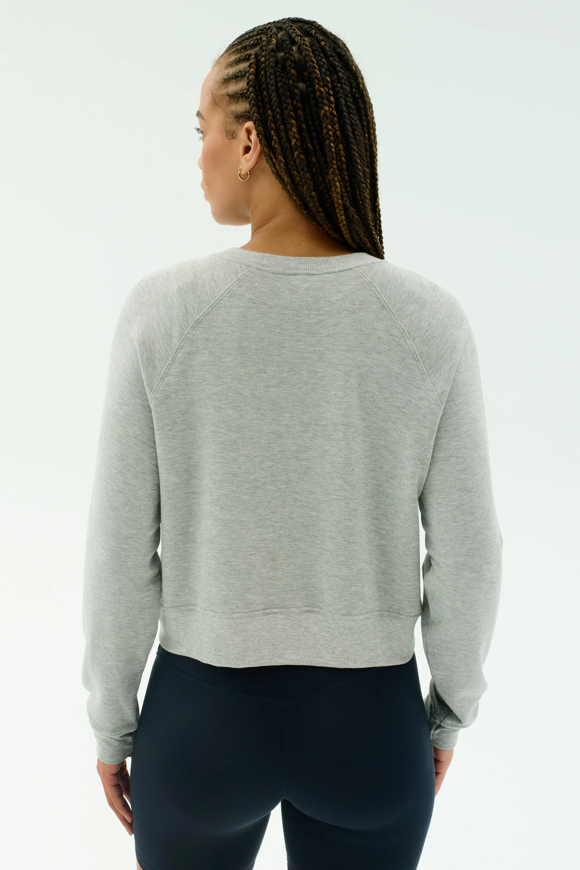 Brooks Fleece Long Sleeve Sweatshirt - Heather Grey - Image 3