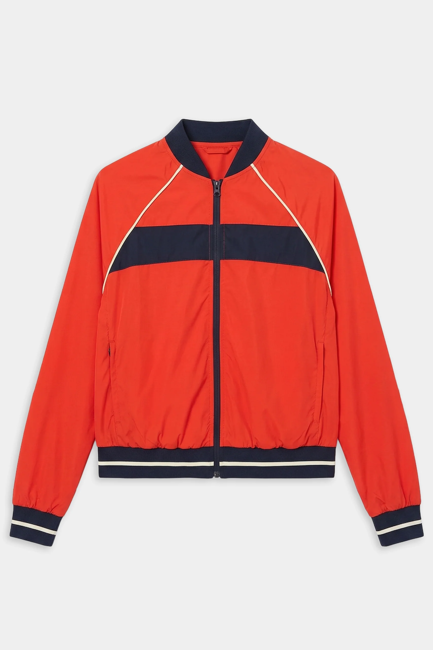 Carrie Woven Nylon Jacket - Lotus Red/Indigo - Image 7