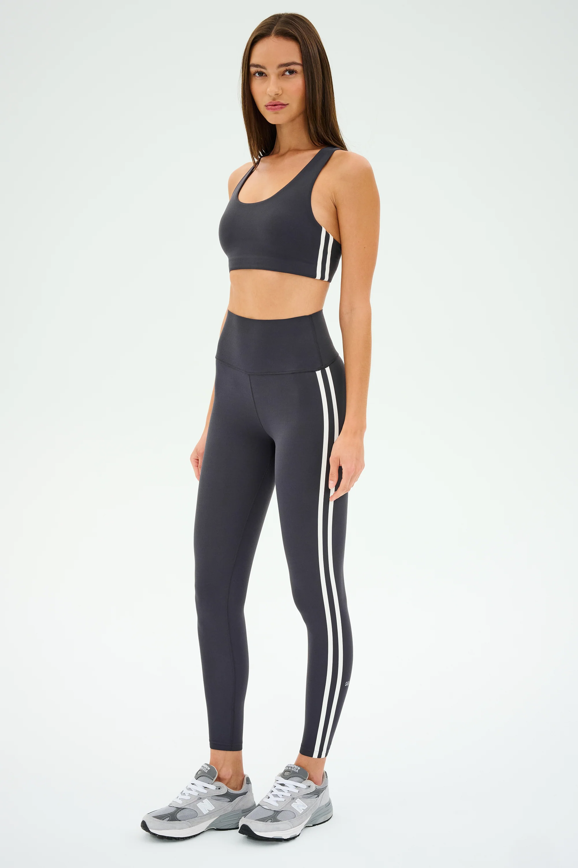 Ella Airweight Bra - Graphite/White - Image 5