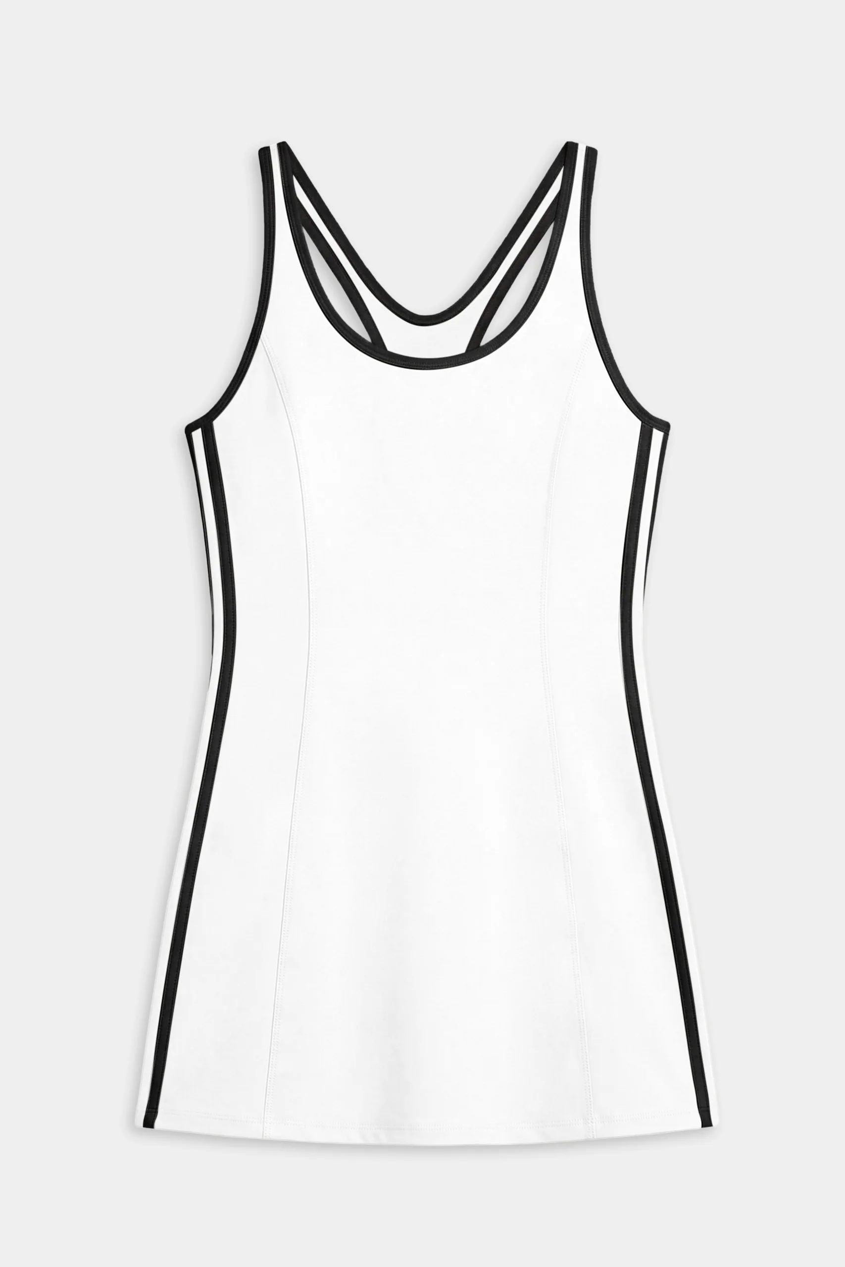 Ella Airweight Dress - White/Black - Image 7