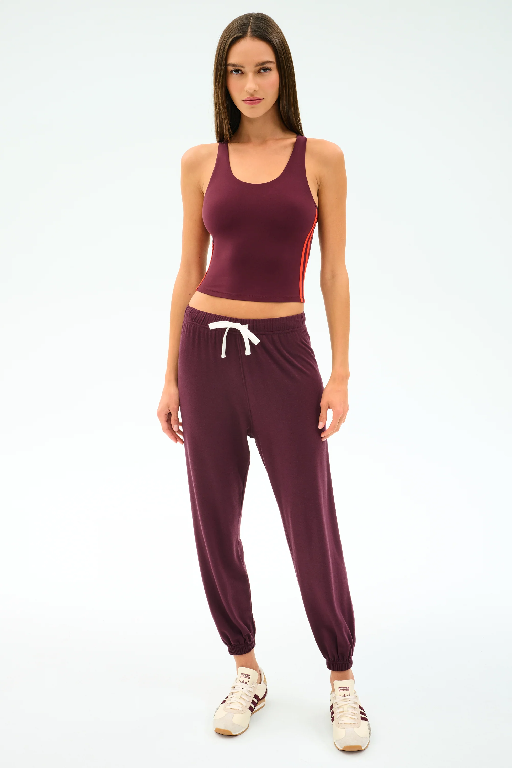 Ella Airweight Tank - Dark Cherry/Valencia - Image 4
