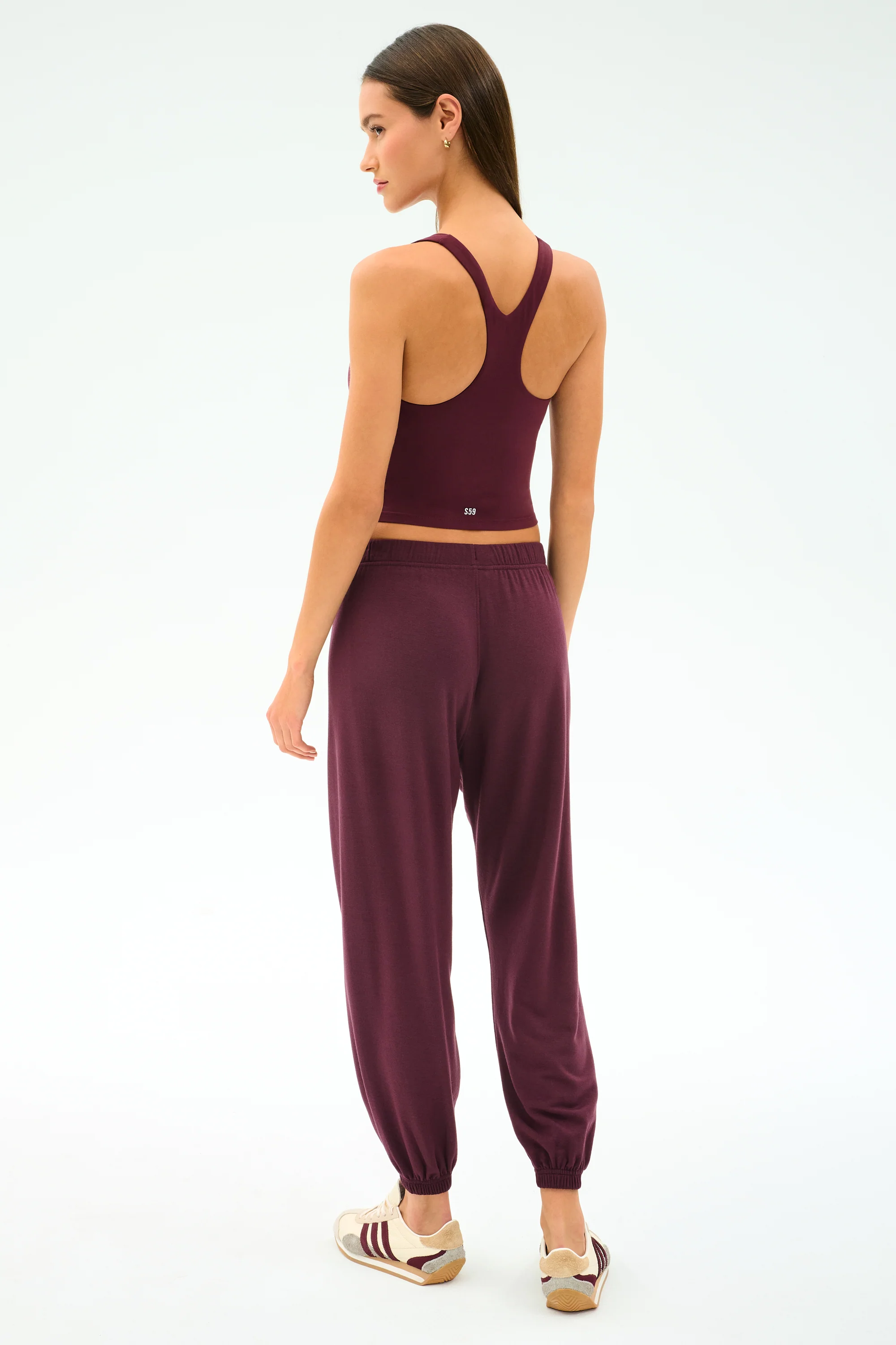 Ella Airweight Tank - Dark Cherry/Valencia - Image 6