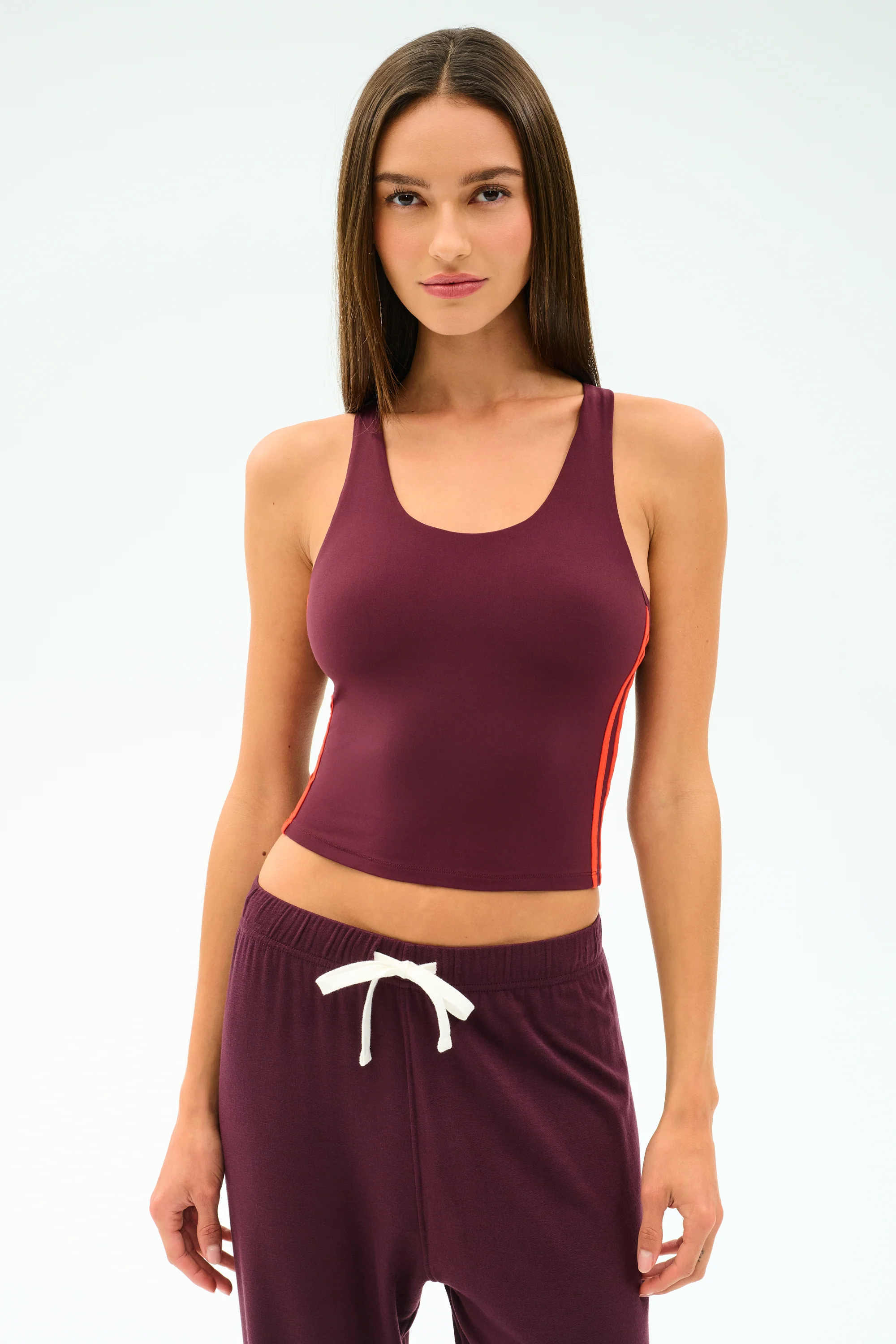 Ella Airweight Tank - Dark Cherry/Valencia