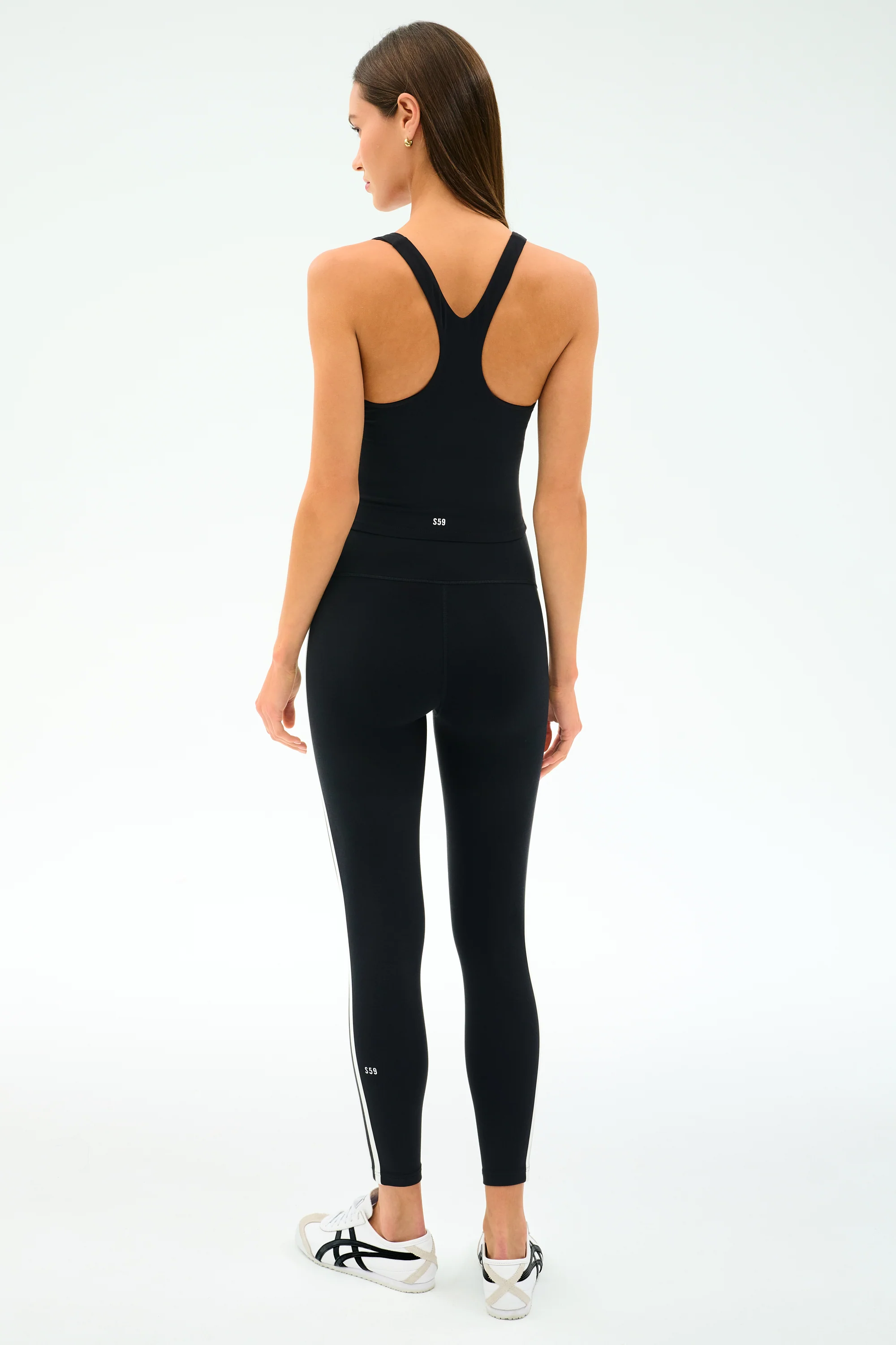 Ella High Waist Airweight 7/8 - Black/White - Image 6