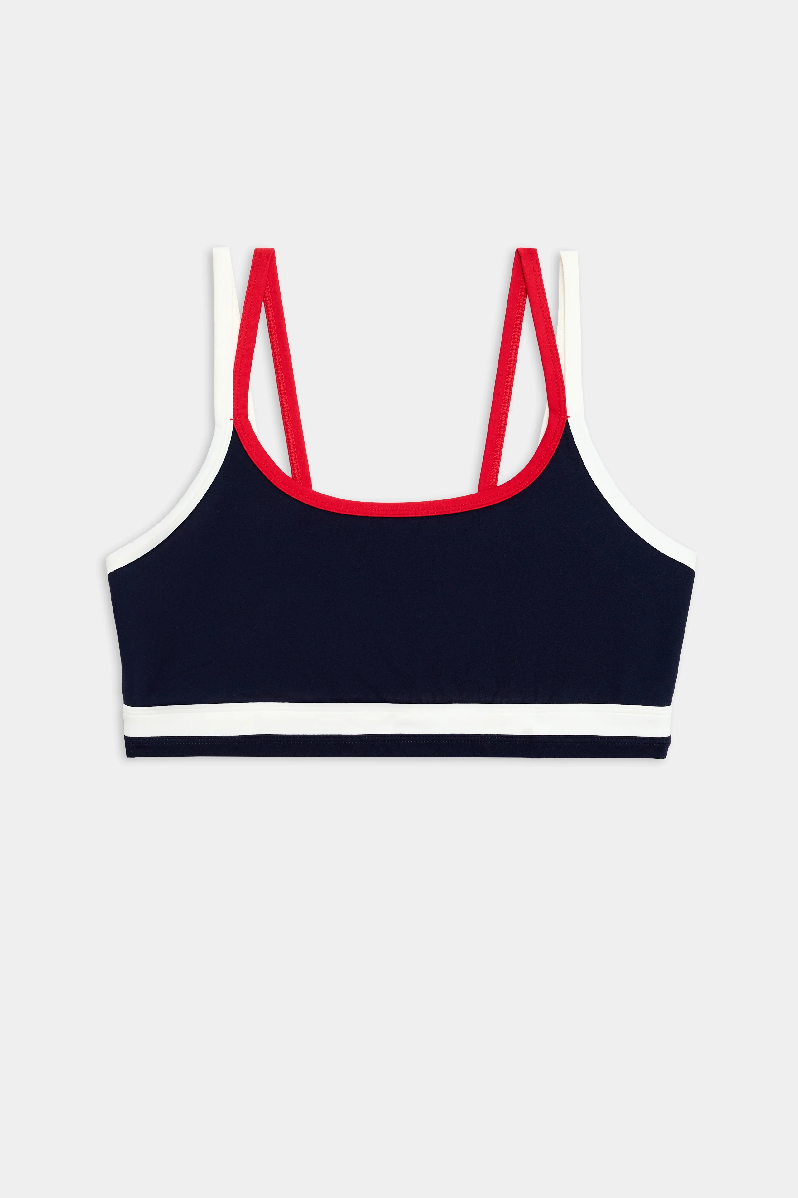 Eva Rigor Double Strap Bra - Indigo/White - Image 7