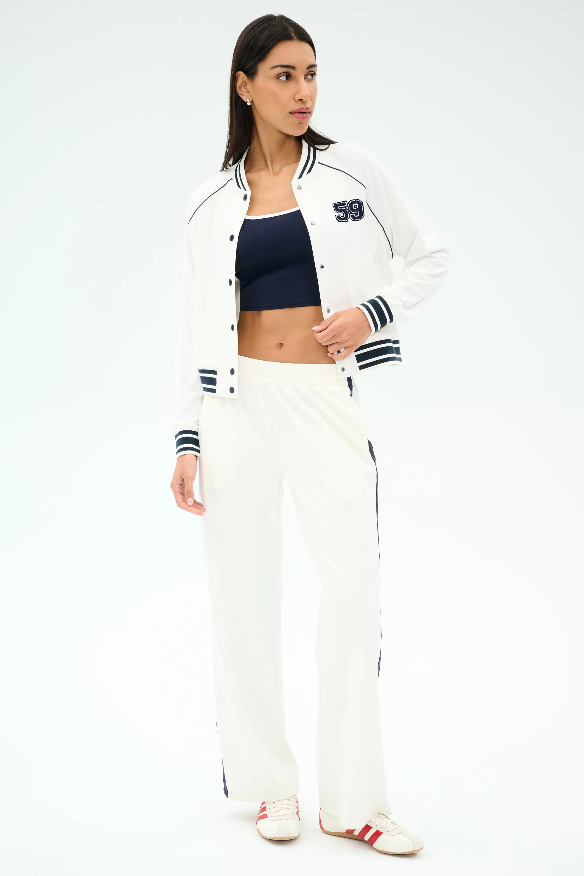 Hayes Varsity Rigor Jacket - White - Image 4