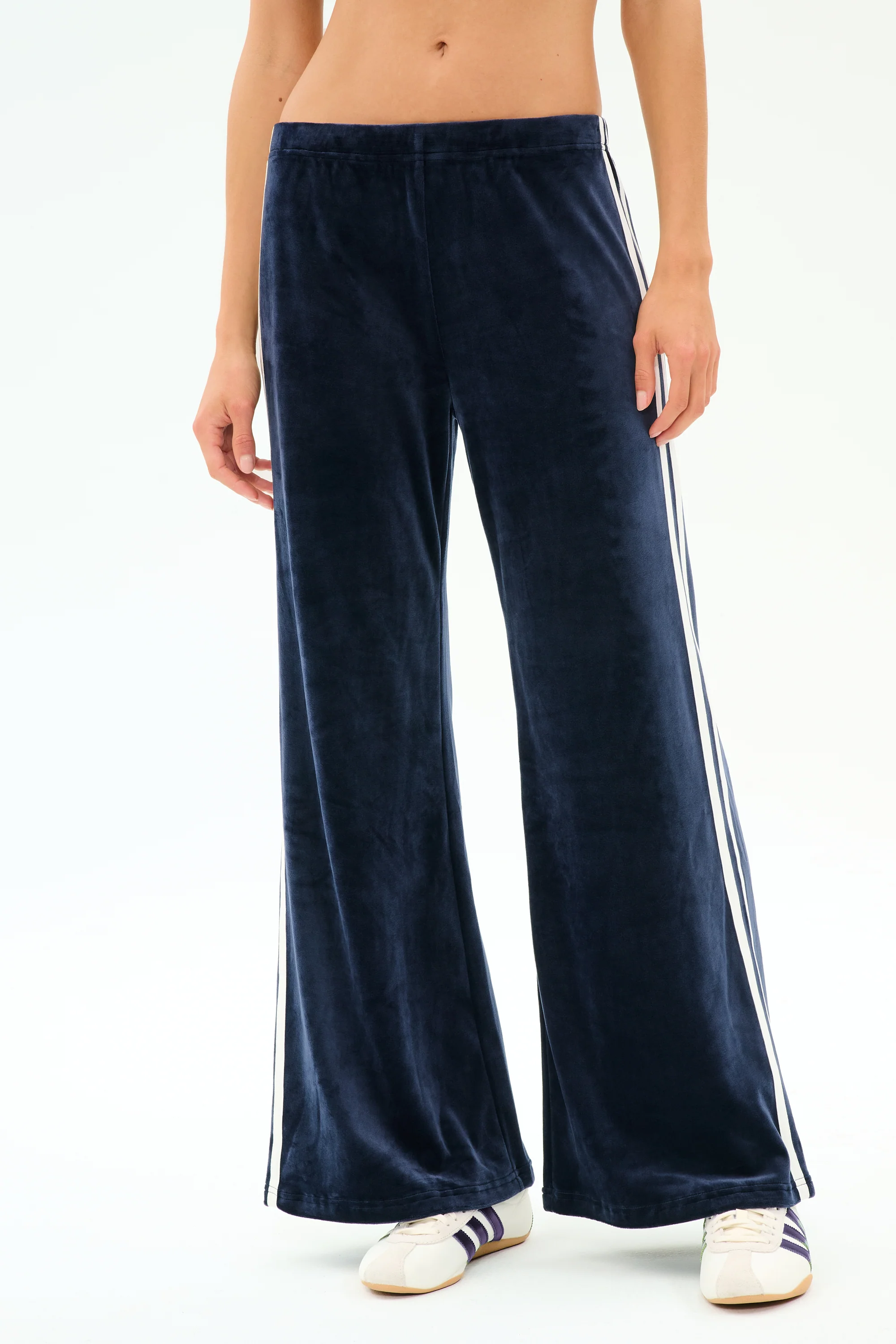 Heritage Velour Pant - Indigo/White - Image 2