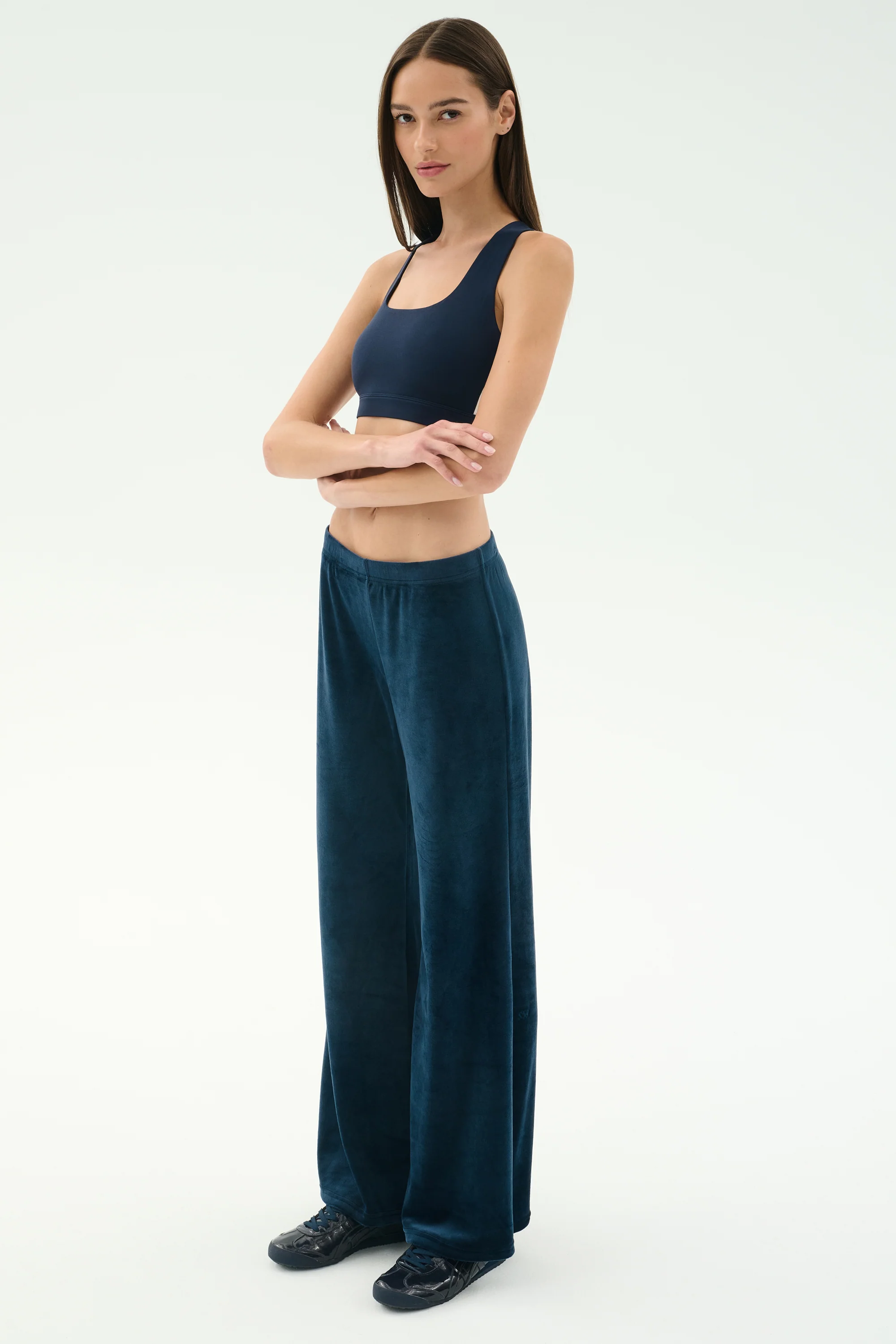 Joy Velour Pant - Indigo - Image 5
