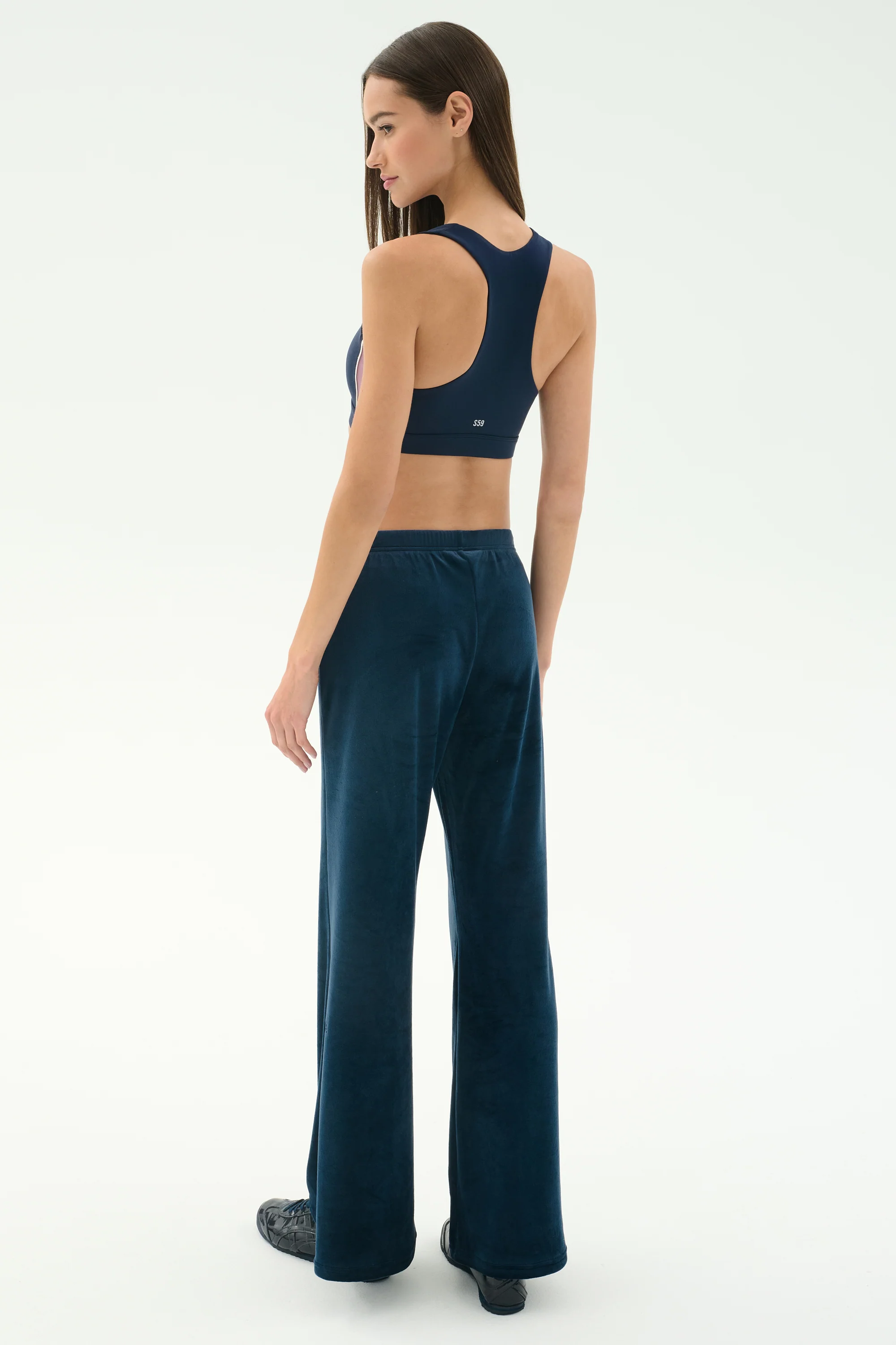 Joy Velour Pant - Indigo - Image 6