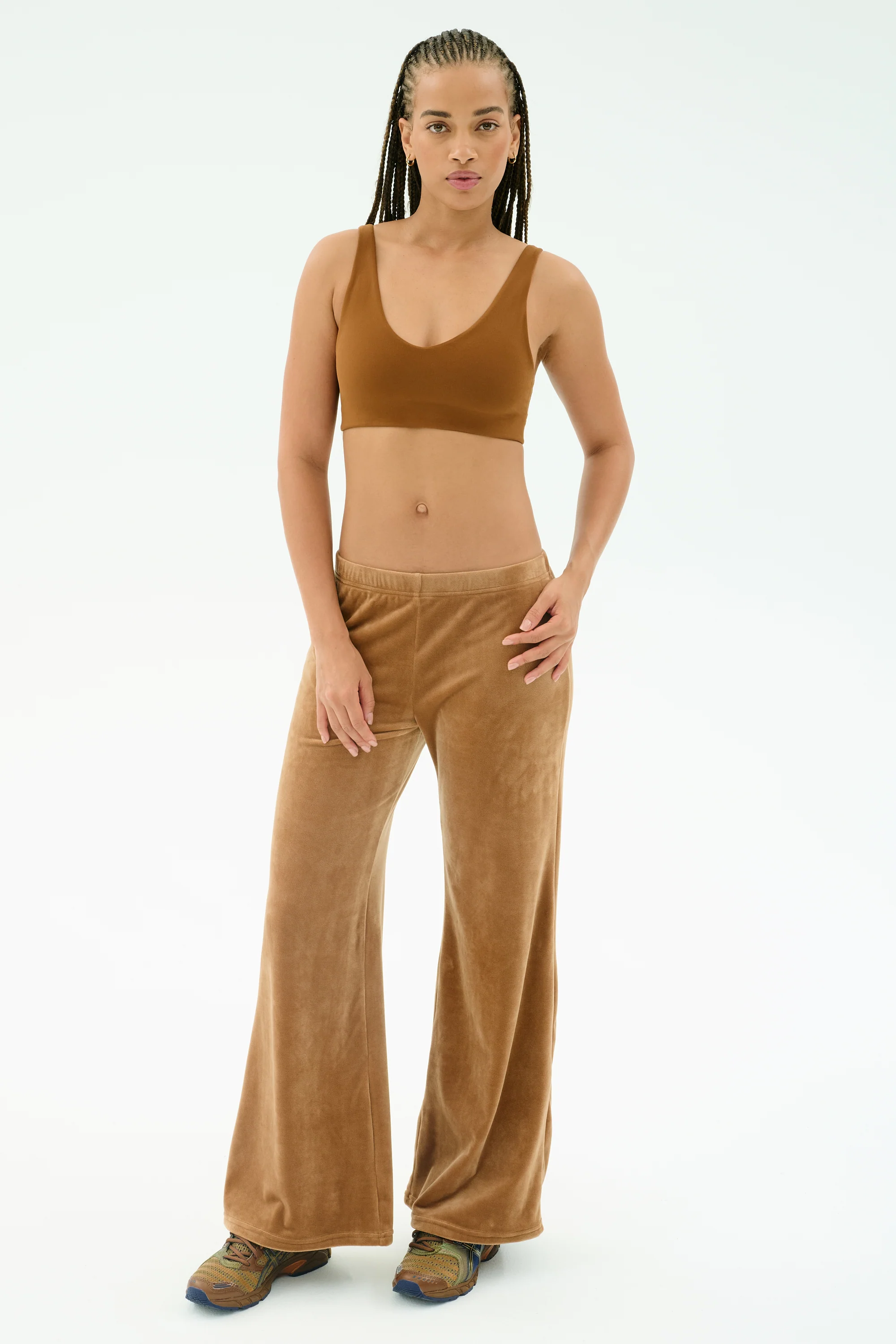 Joy Velour Pant - Honey - Image 4