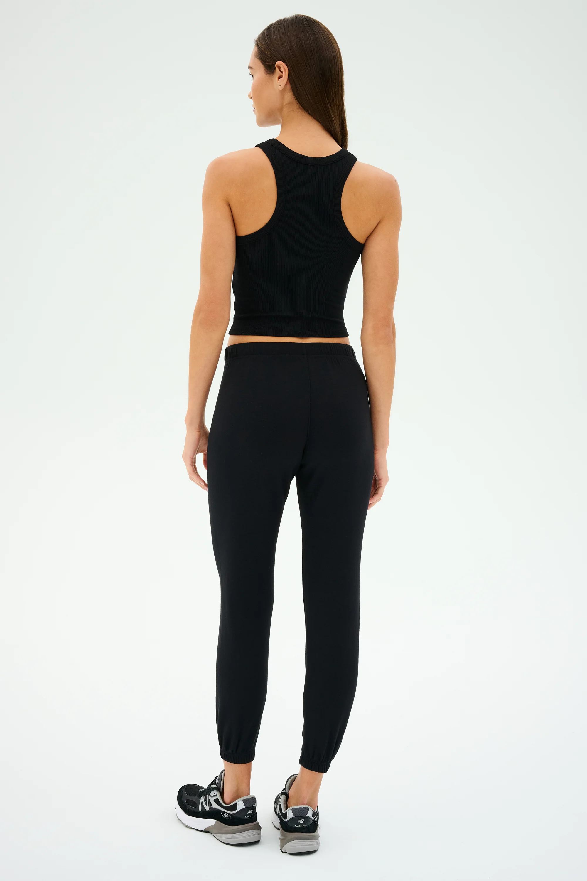 Kiki Rib Crop Tank - Black - Image 6