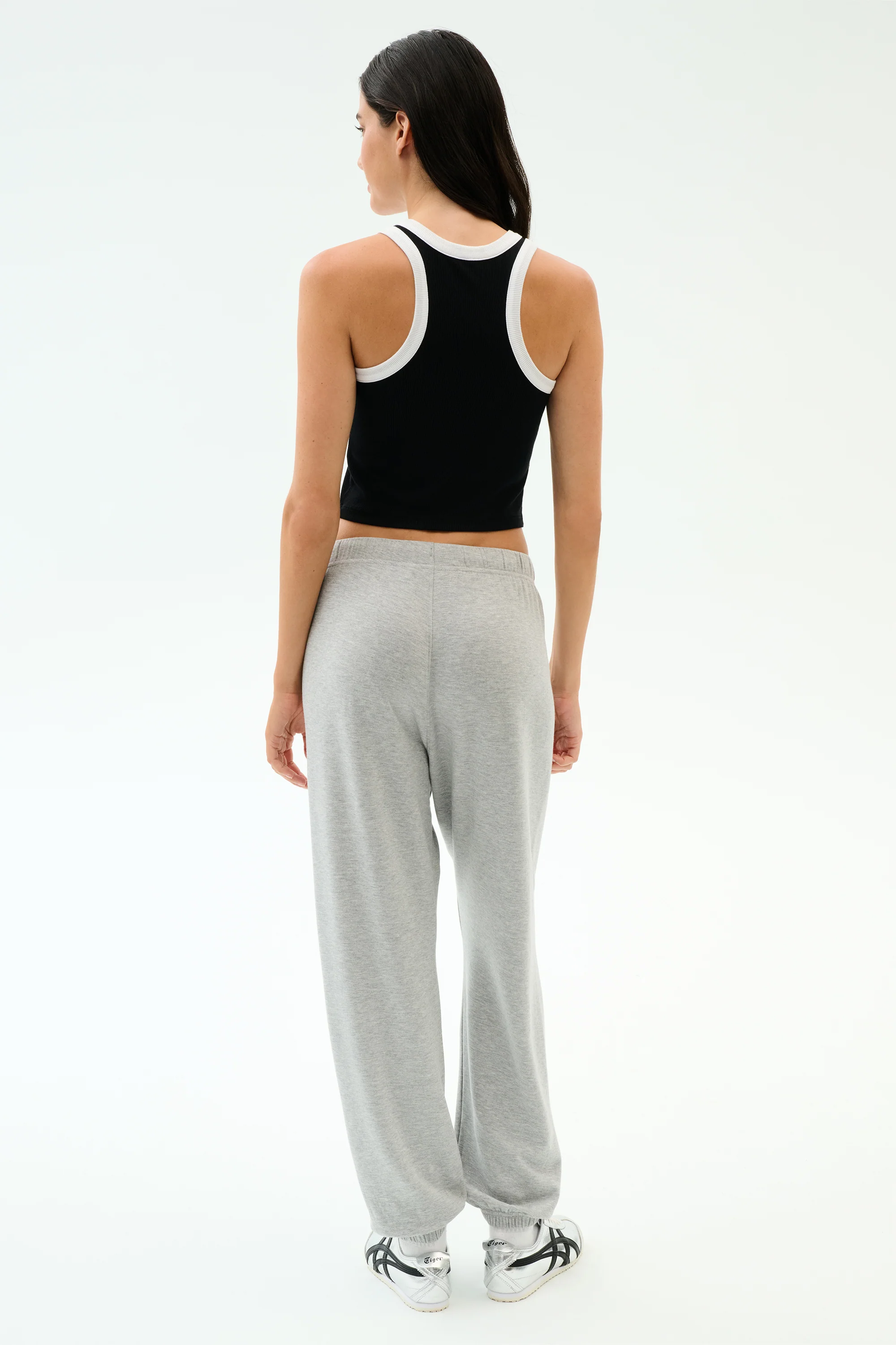 Kiki Rib Crop Tank - Black/White - Image 6