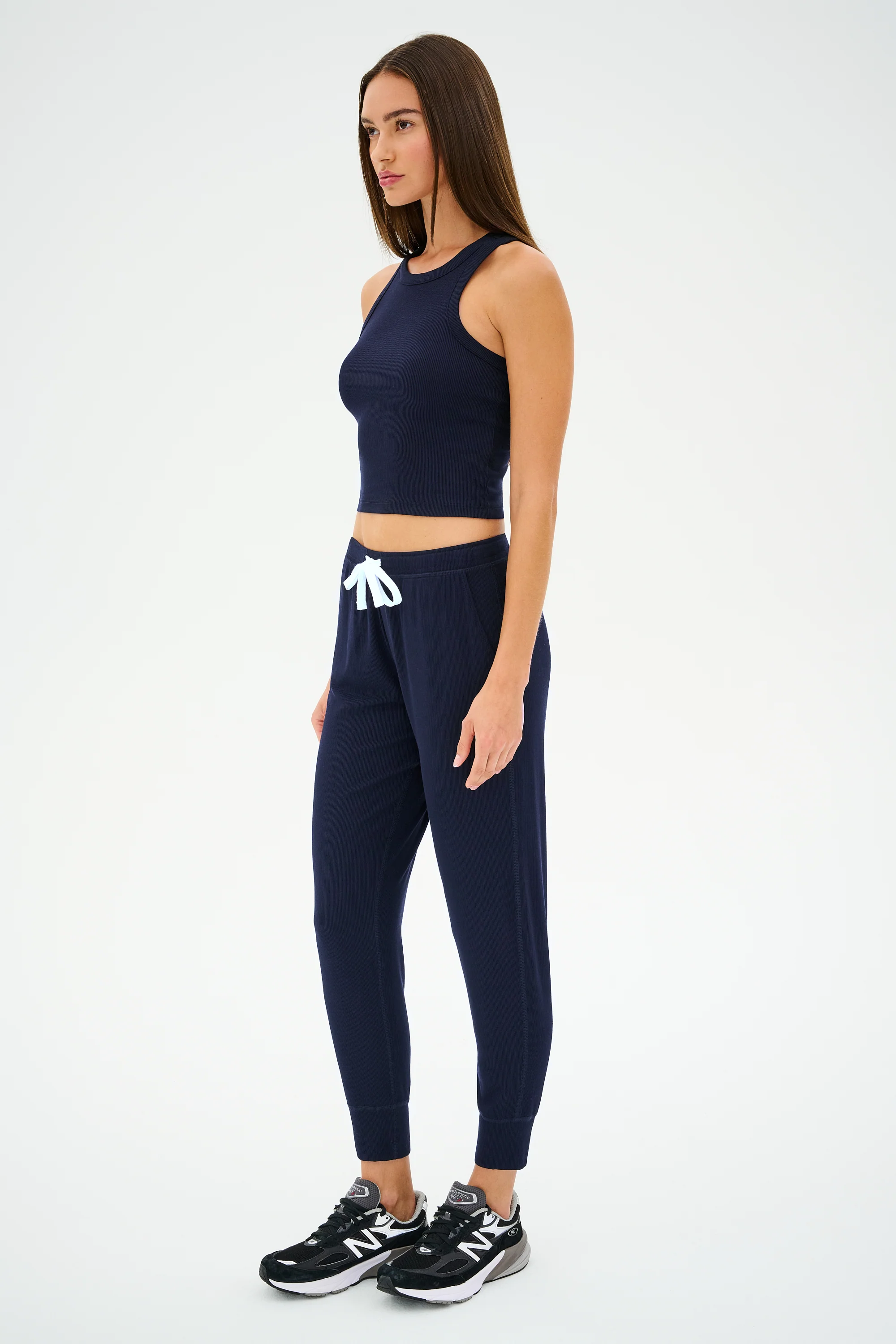 Kiki Rib Crop Tank - Indigo - Image 5