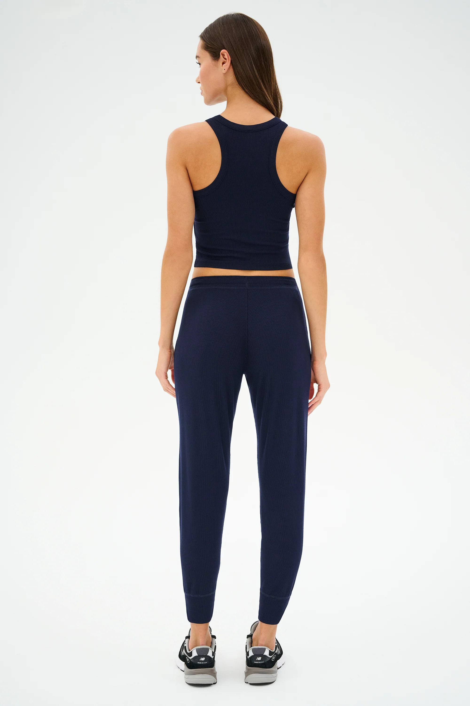 Kiki Rib Crop Tank - Indigo - Image 6