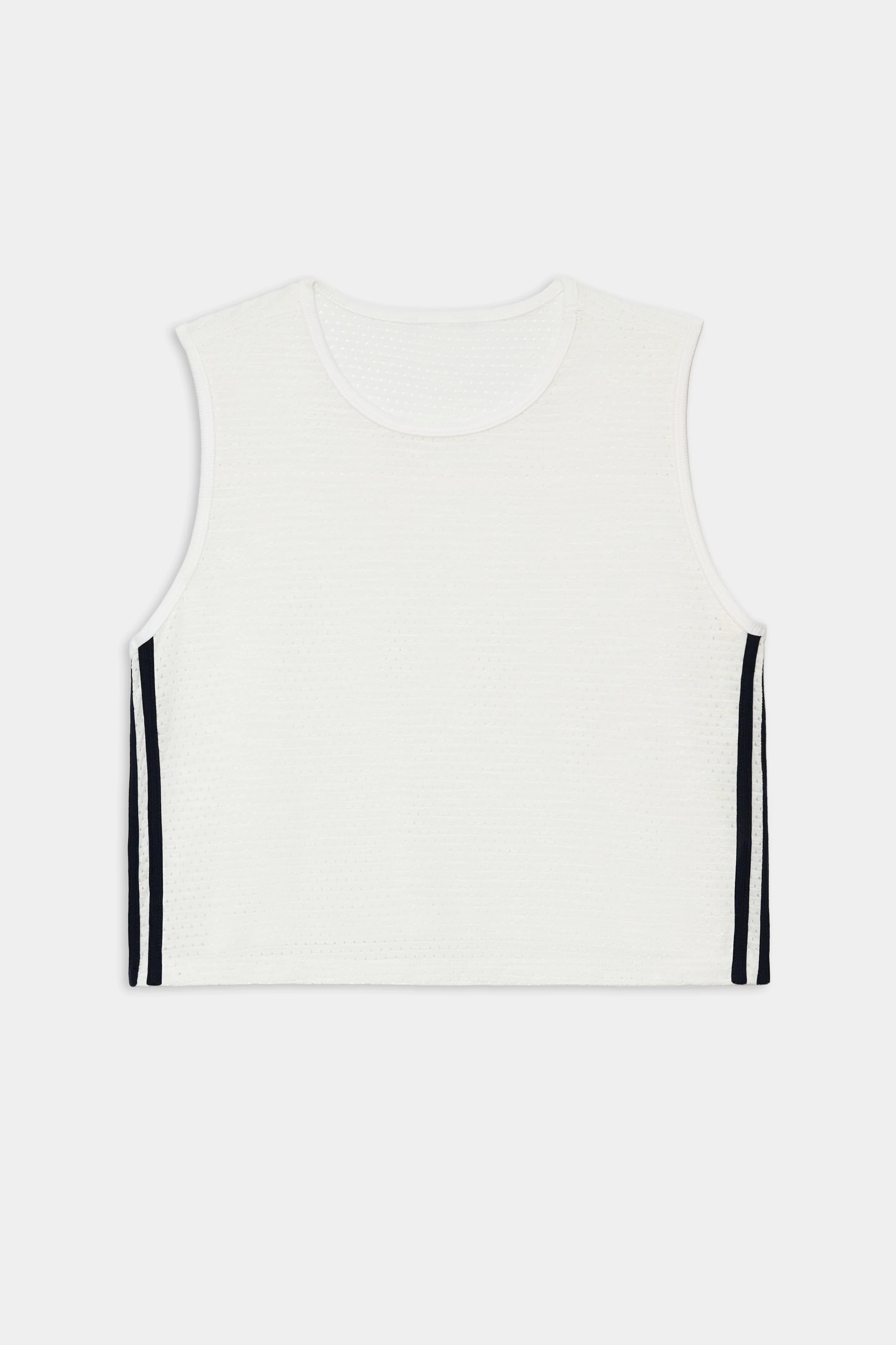 Logan Mesh Tank With Stripe - White/Indigo - Image 7