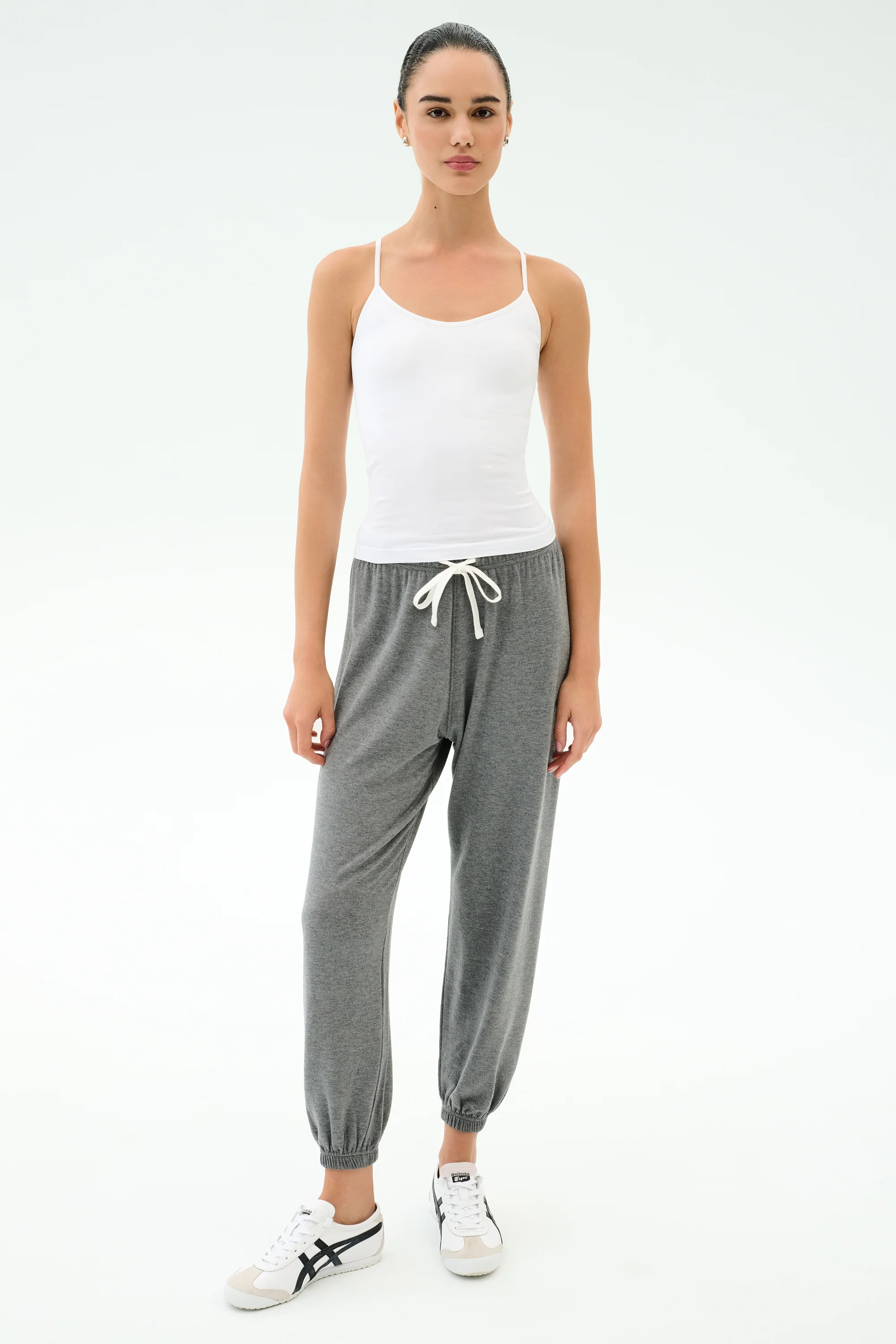 Loren Seamless Waist Length Tank - White - Image 4