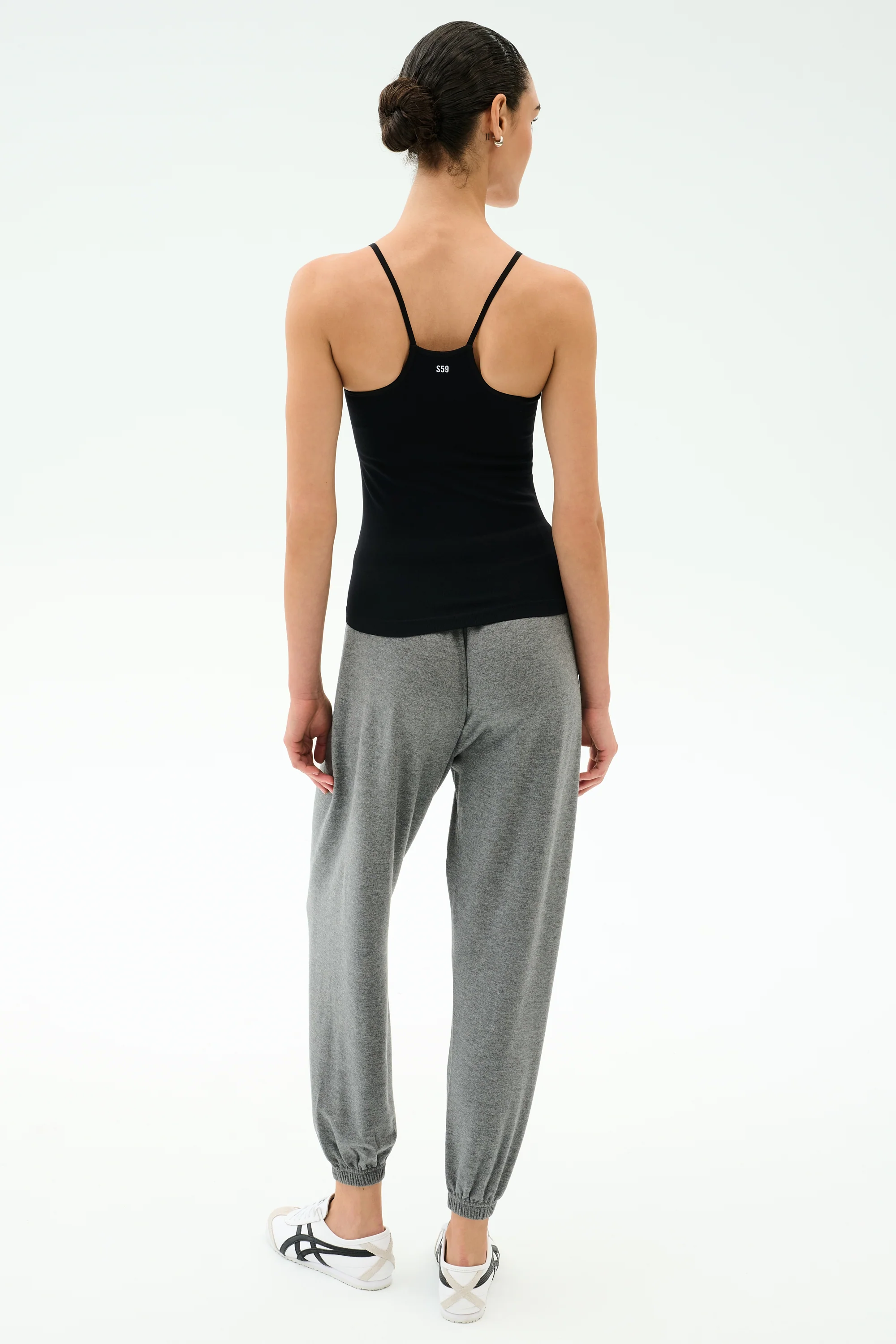 Loren Seamless Waist Length Tank - Black - Image 6