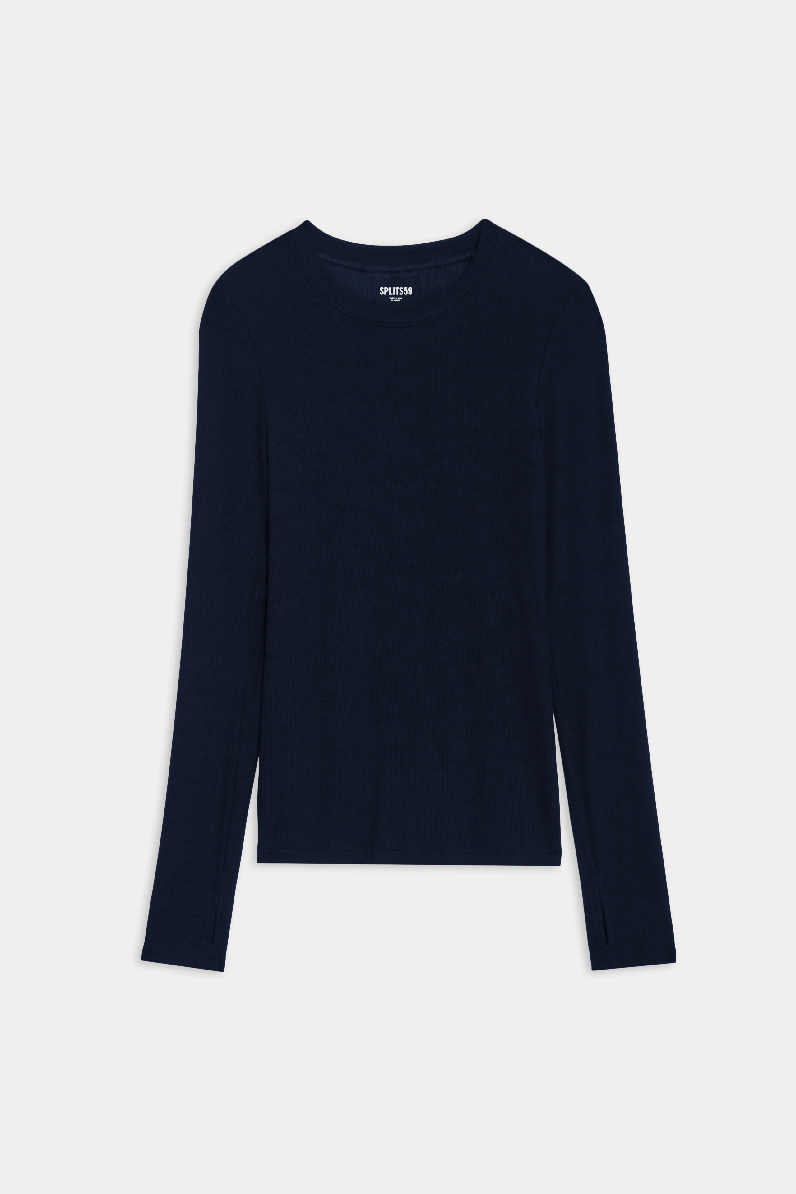Louise Rib Long Sleeve - Indigo - Image 7