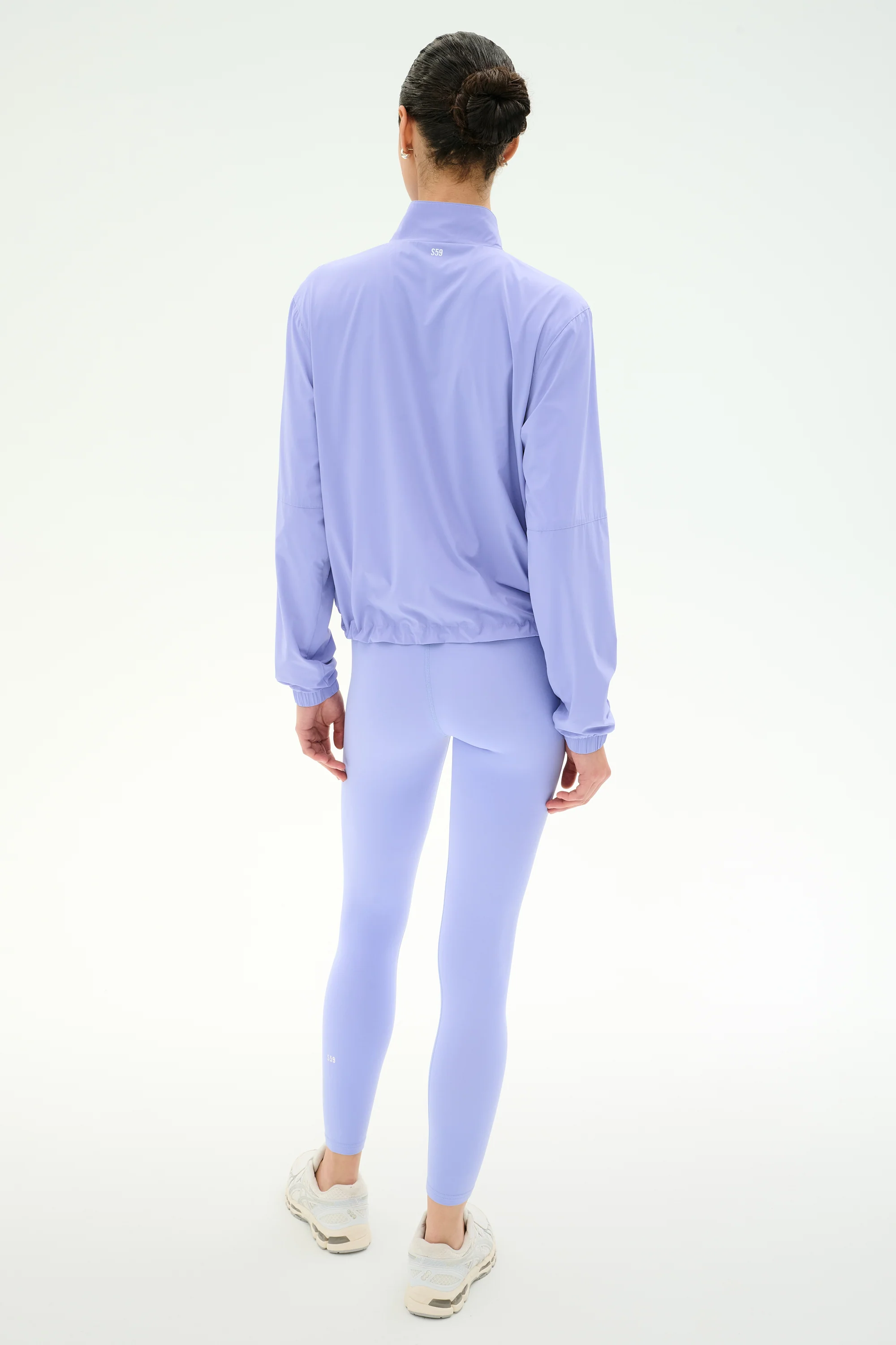 Lyle Woven Nylon Pullover - Purple Haze/Creme - Image 6