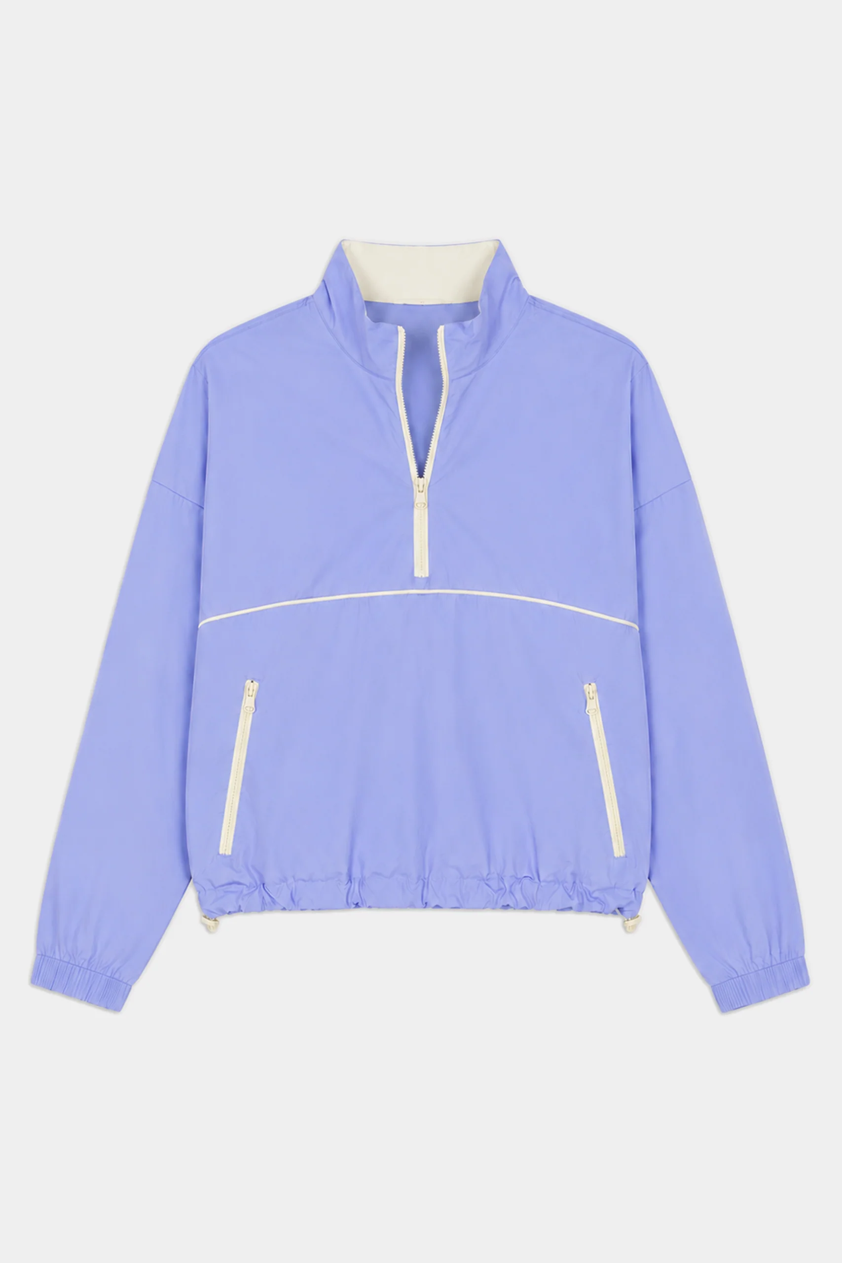 Lyle Woven Nylon Pullover - Purple Haze/Creme - Image 7