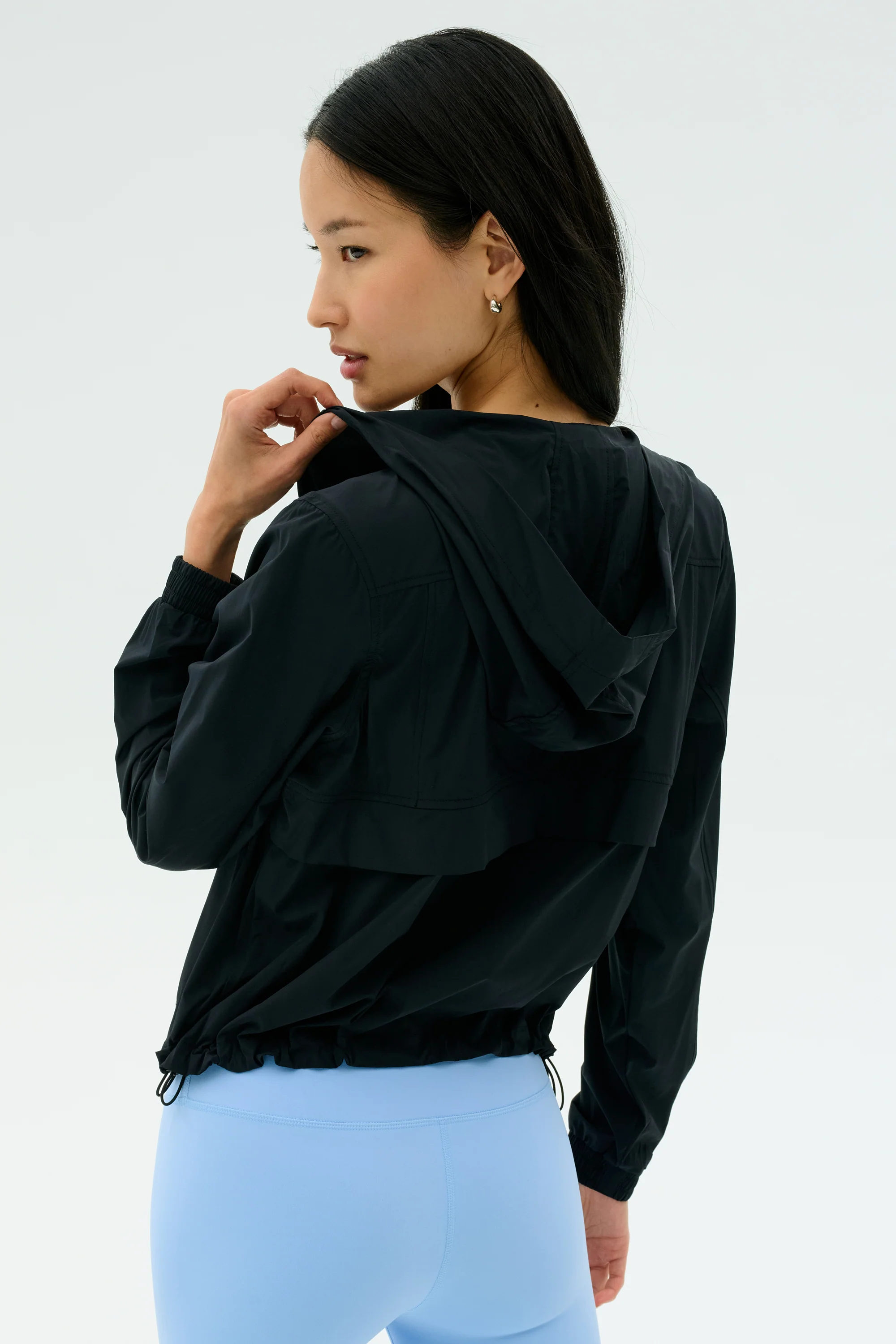 Megan Woven Nylon Jacket - Black - Image 3