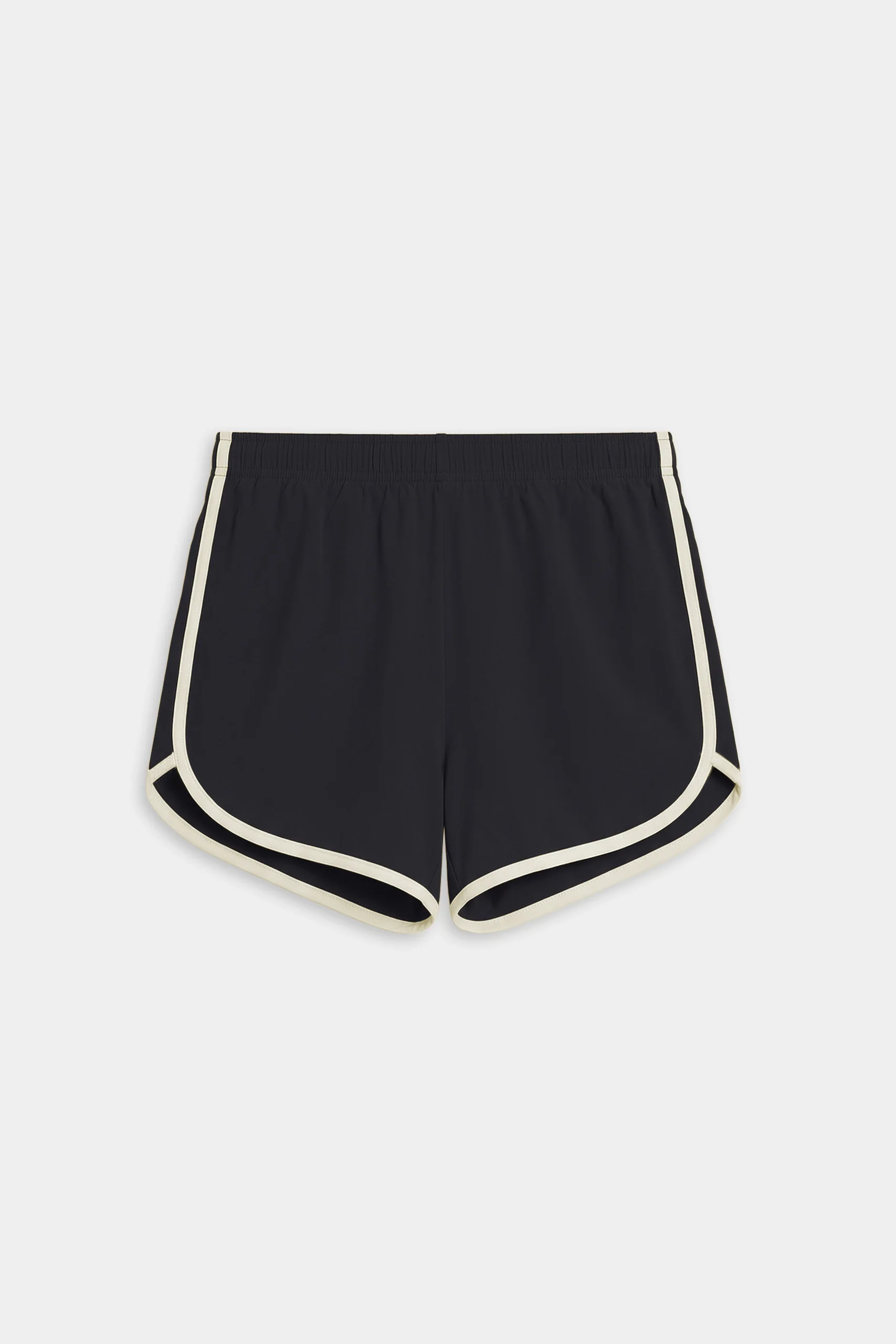 Megan Woven Nylon Run Short - Black/Creme - Image 7