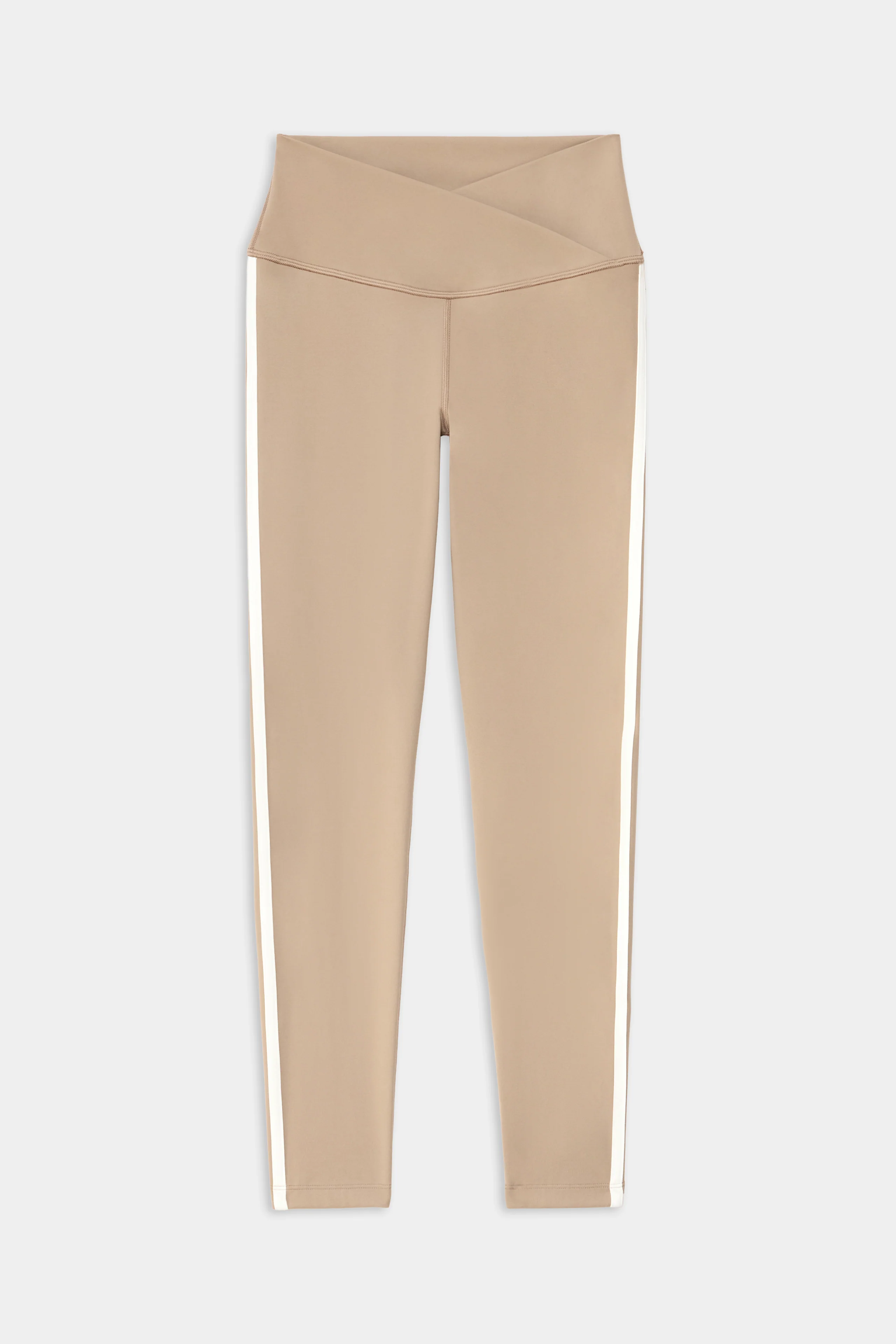 Mia Rigor Legging w/ Stripe - Latte/White - Image 7