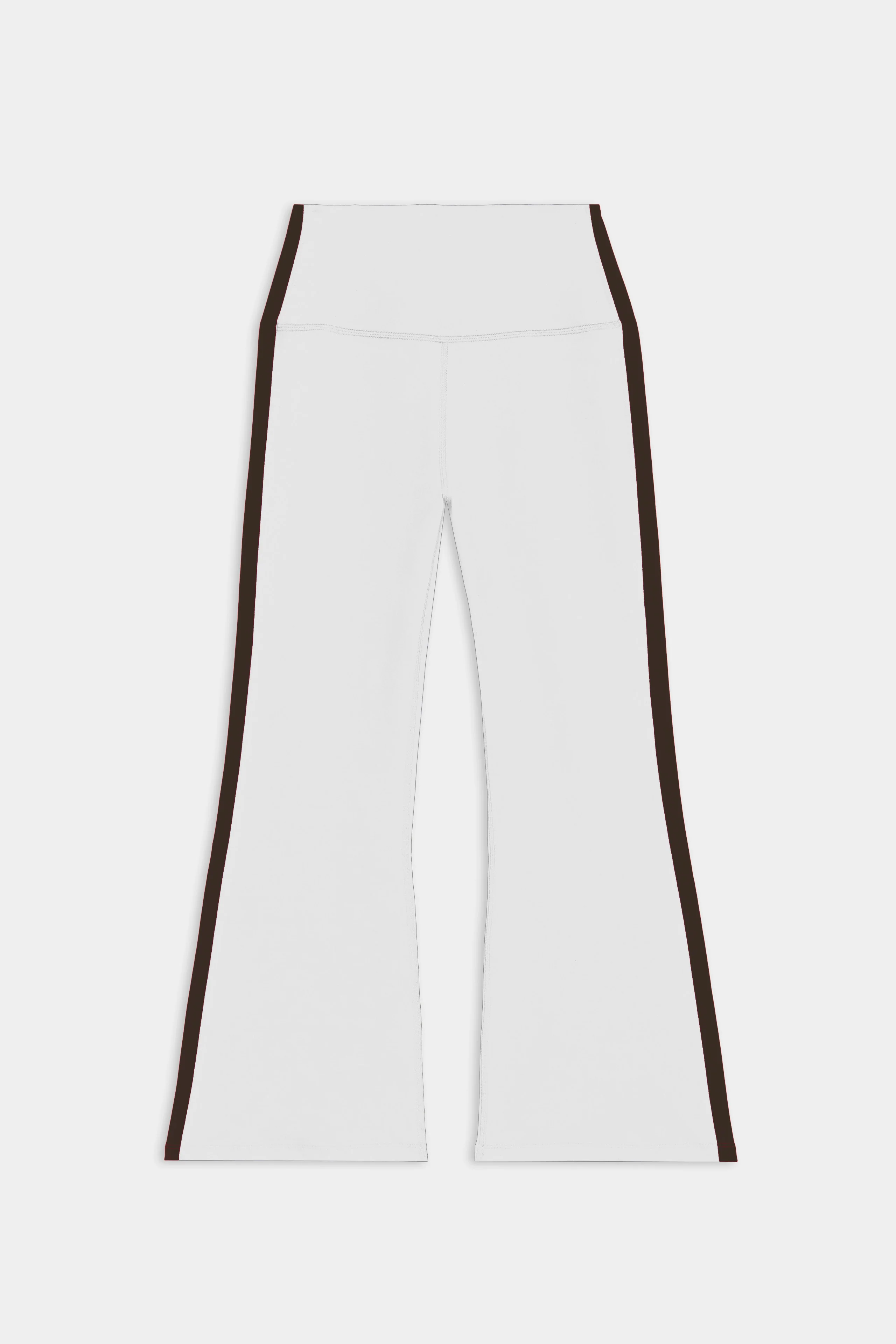 Raquel High Waist Supplex Crop - White/Dark Chocolate - Image 7